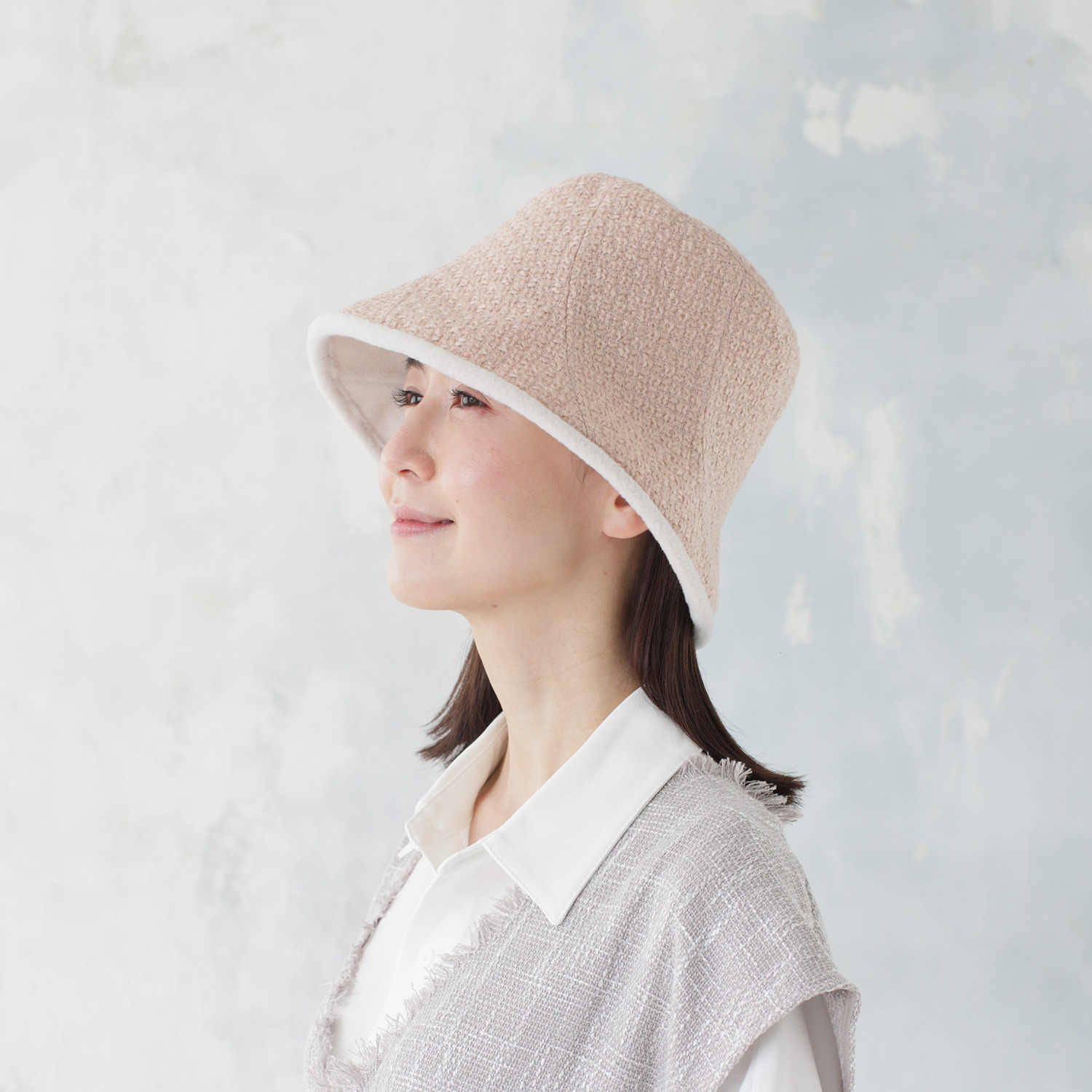 タイムクロス 日本製 ふんわり暖か リバーシブルハット