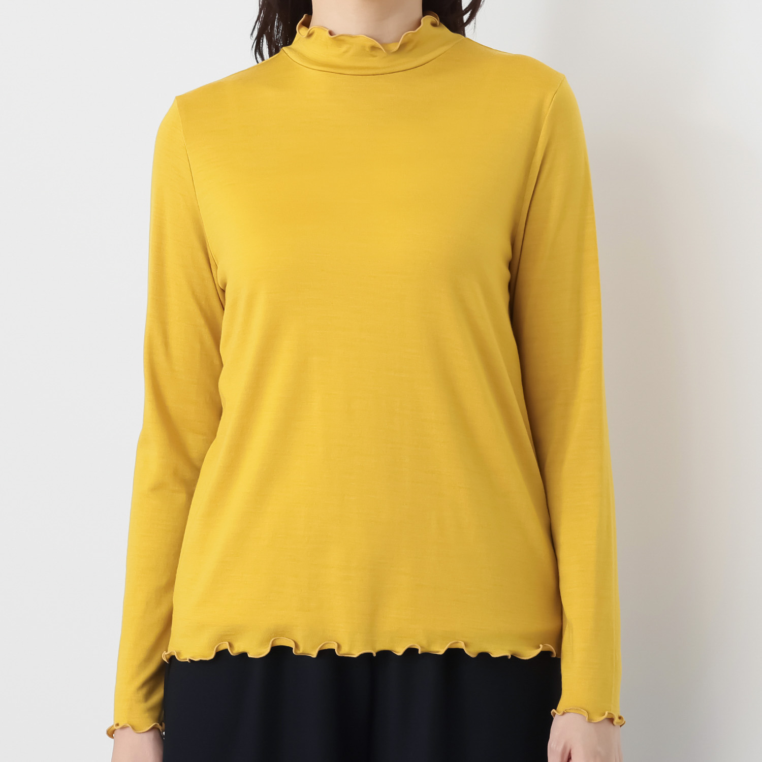 たおやか美 日本製 メリノウール１００％ 柔らかな風合い ウォッシャブル ハイネックプルオーバー