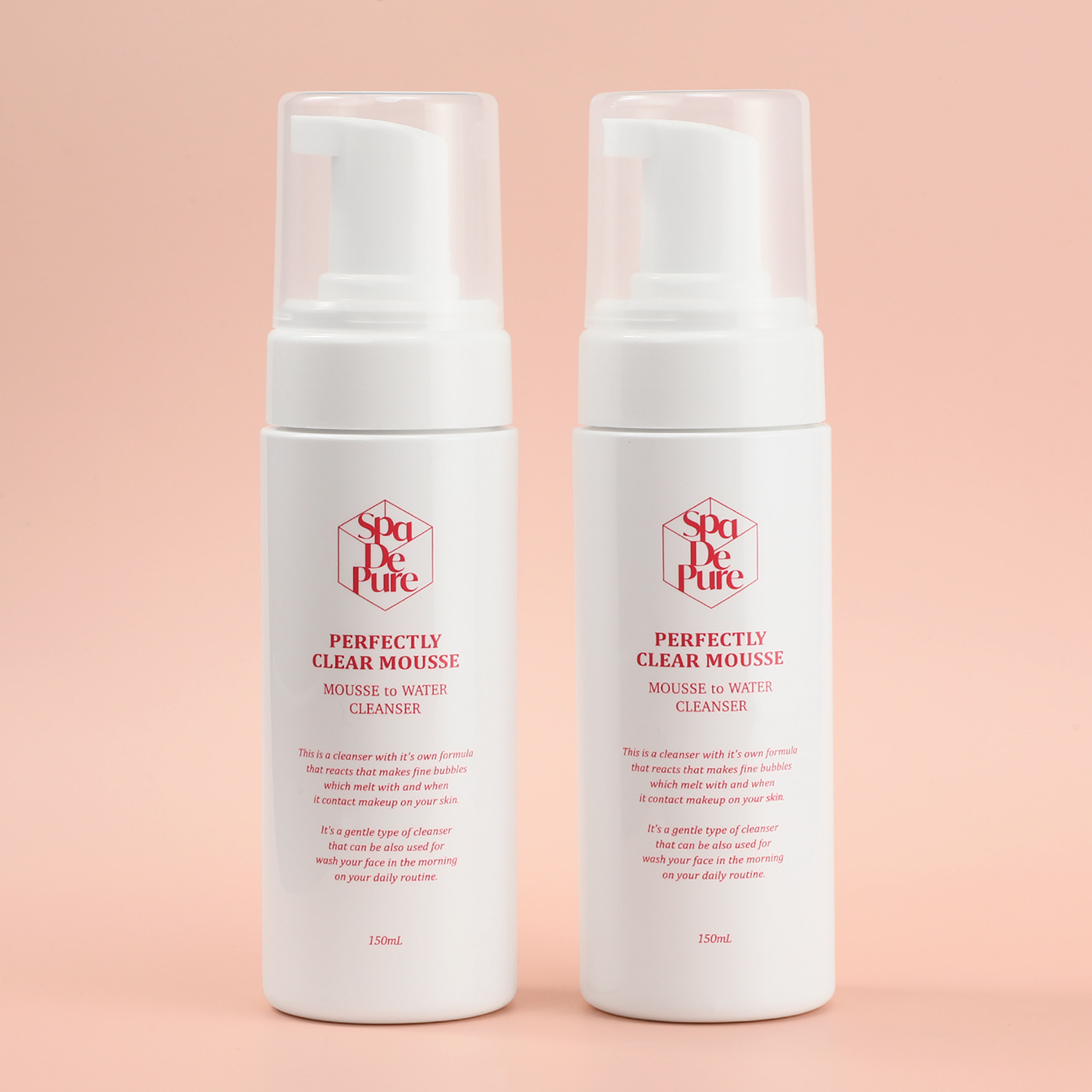 スパドゥピュア 毛穴の奥まで 徹底的に洗浄ケアして ツヤ潤いを与える パーフェクトリー クリアムース デビュー２本セット