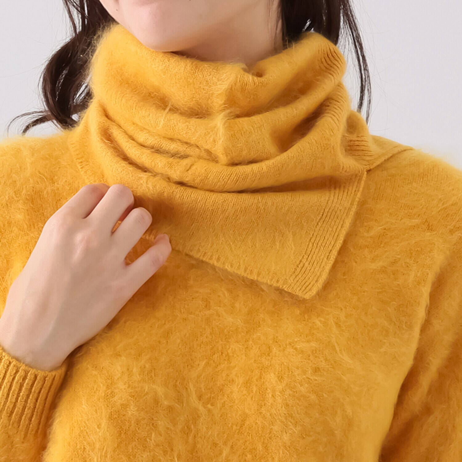 カシミコ カシミヤ１００％ ファー加工 ネックウォーマー