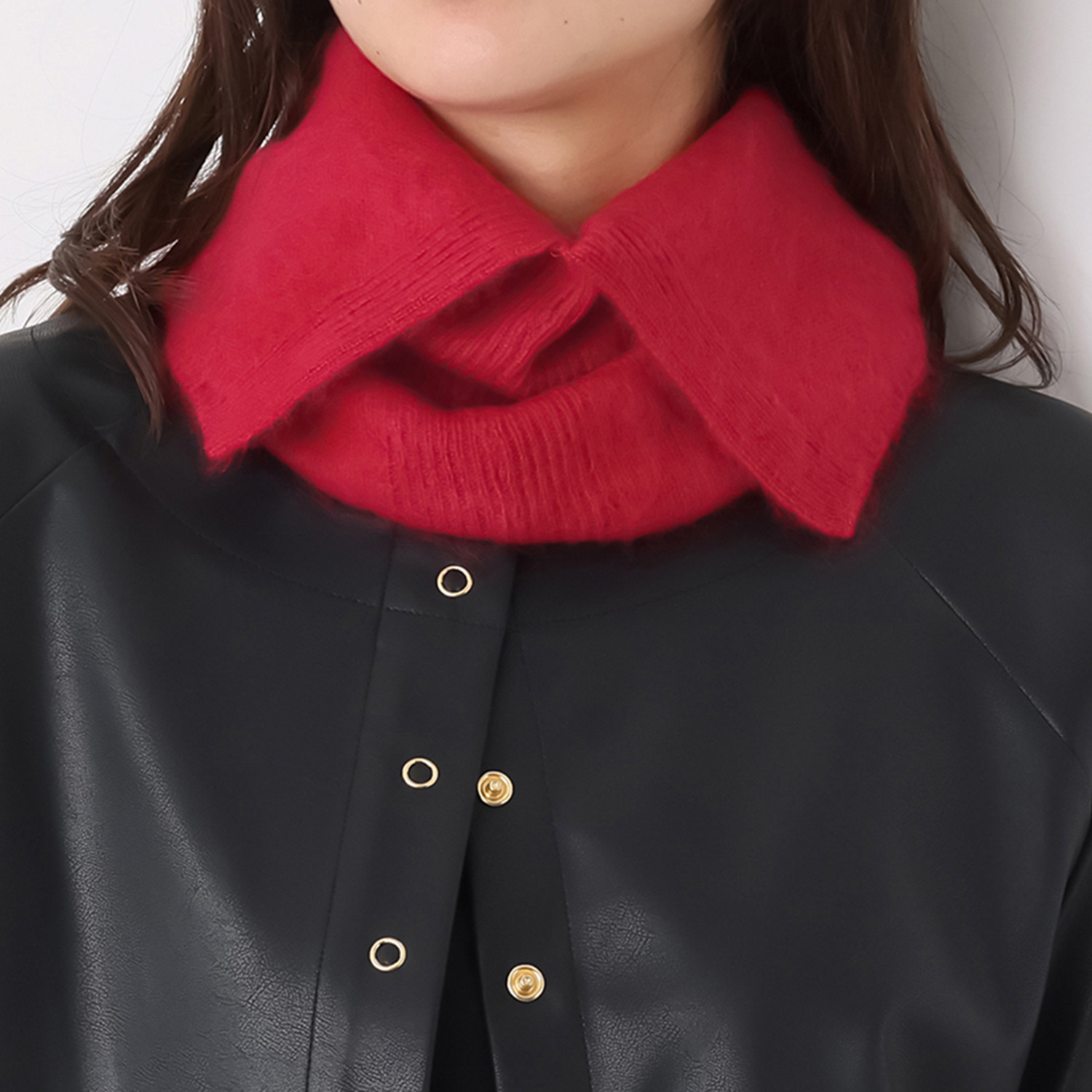 カシミコ カシミヤ１００％ ファー加工 ネックウォーマー