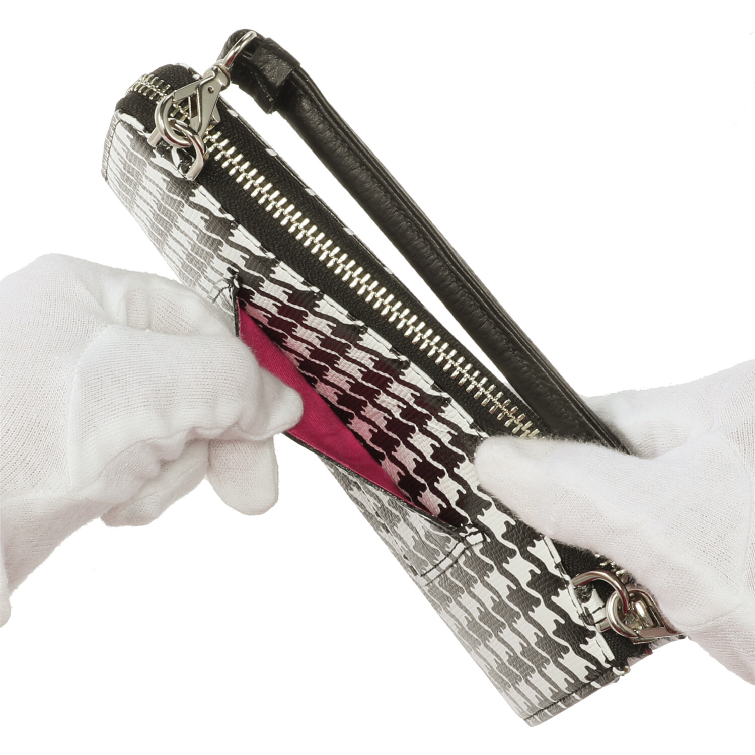 タマミ　ワタナベ 牛革横長ウォレット＆ スマホショルダーバッグ