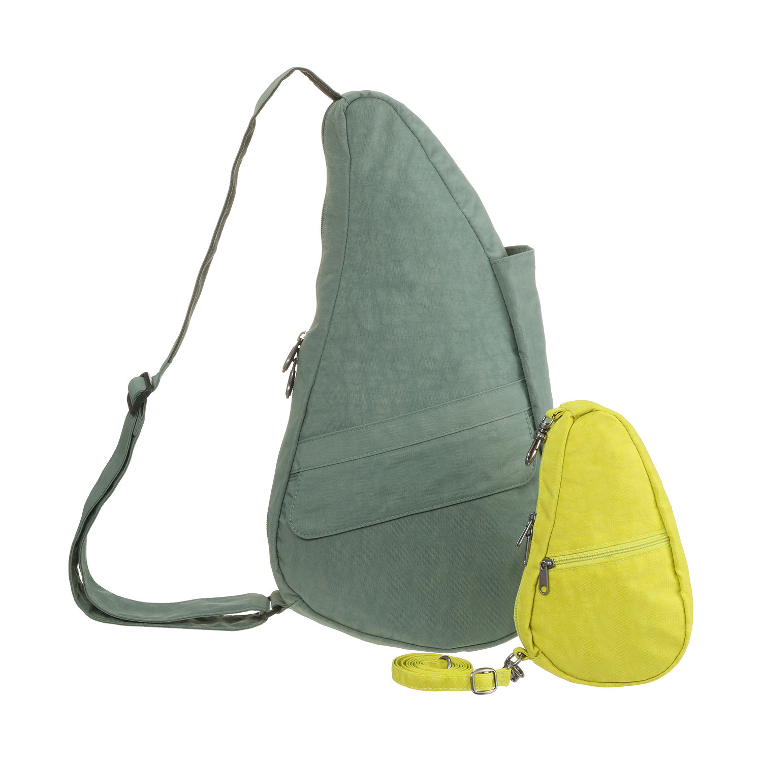 ヘルシーバックバッグ ポーチ付　はっ水 テクスチャードナイロン ボディーバッグ