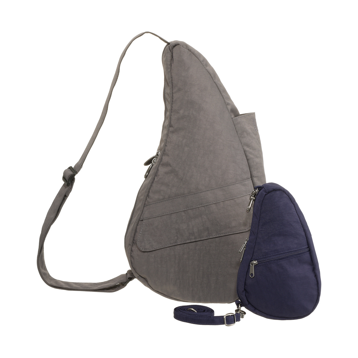 ヘルシーバックバッグ ポーチ付　はっ水 テクスチャードナイロン ボディーバッグ