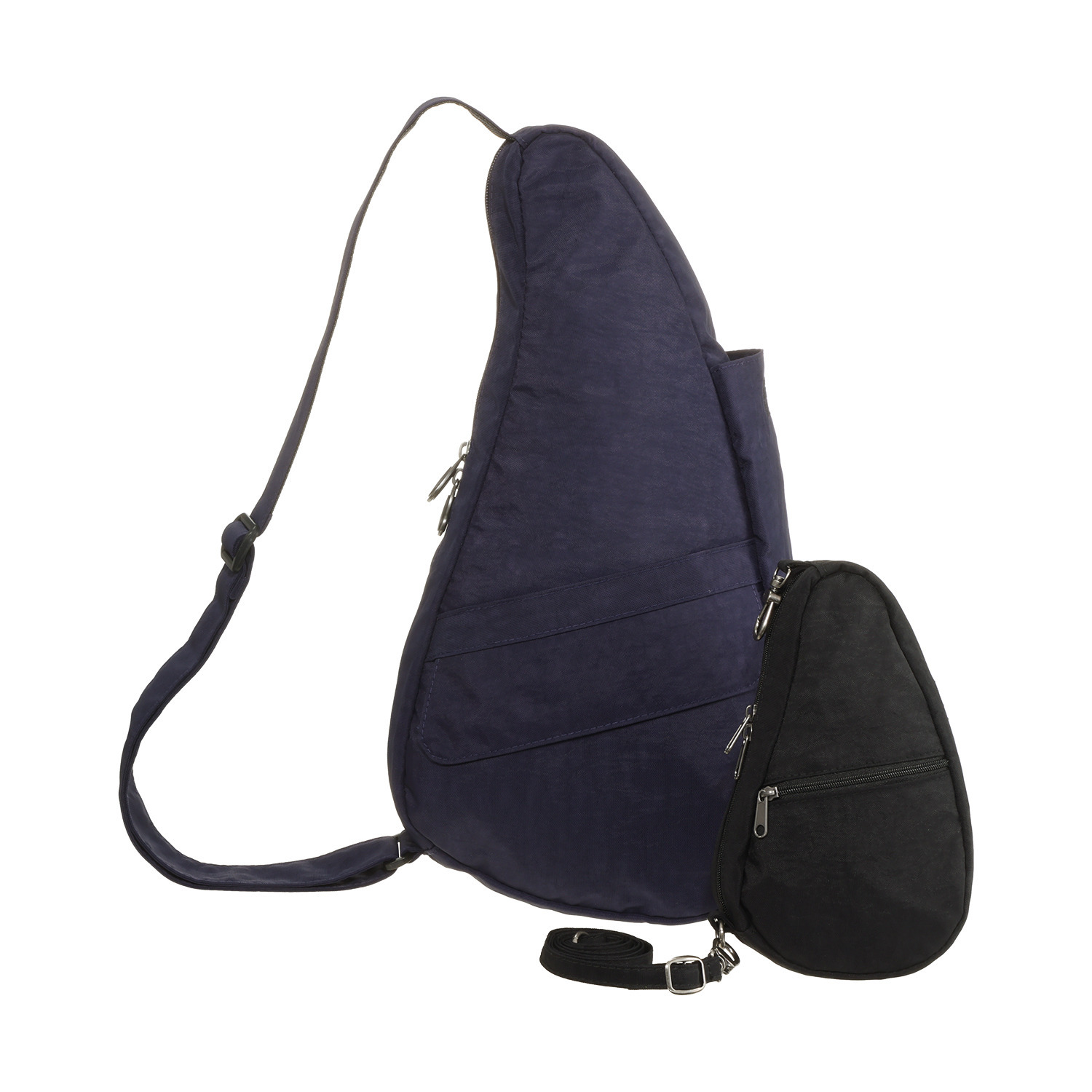 ヘルシーバックバッグ ポーチ付　はっ水 テクスチャードナイロン ボディーバッグ