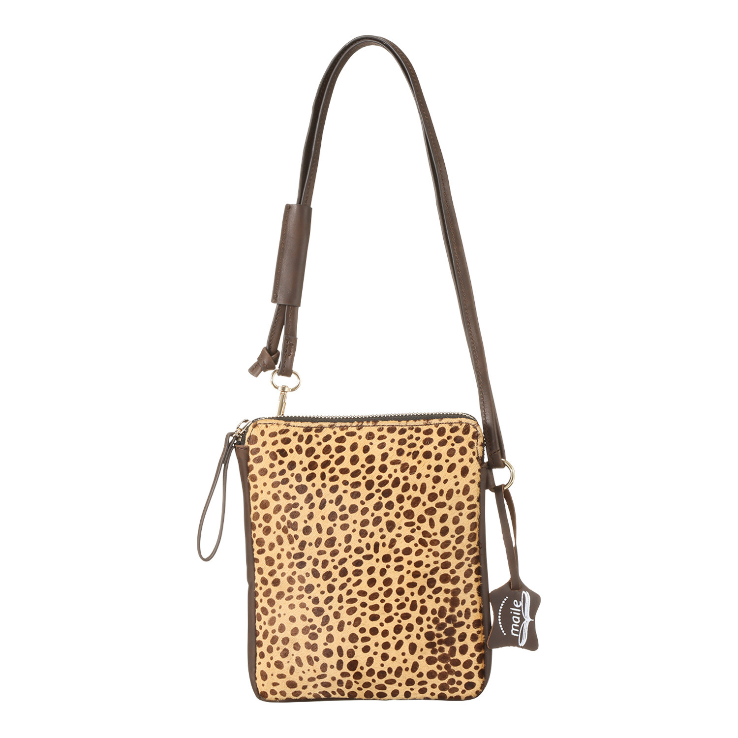 マイレ ヘアカウレザー アニマル柄 ショルダーバッグ