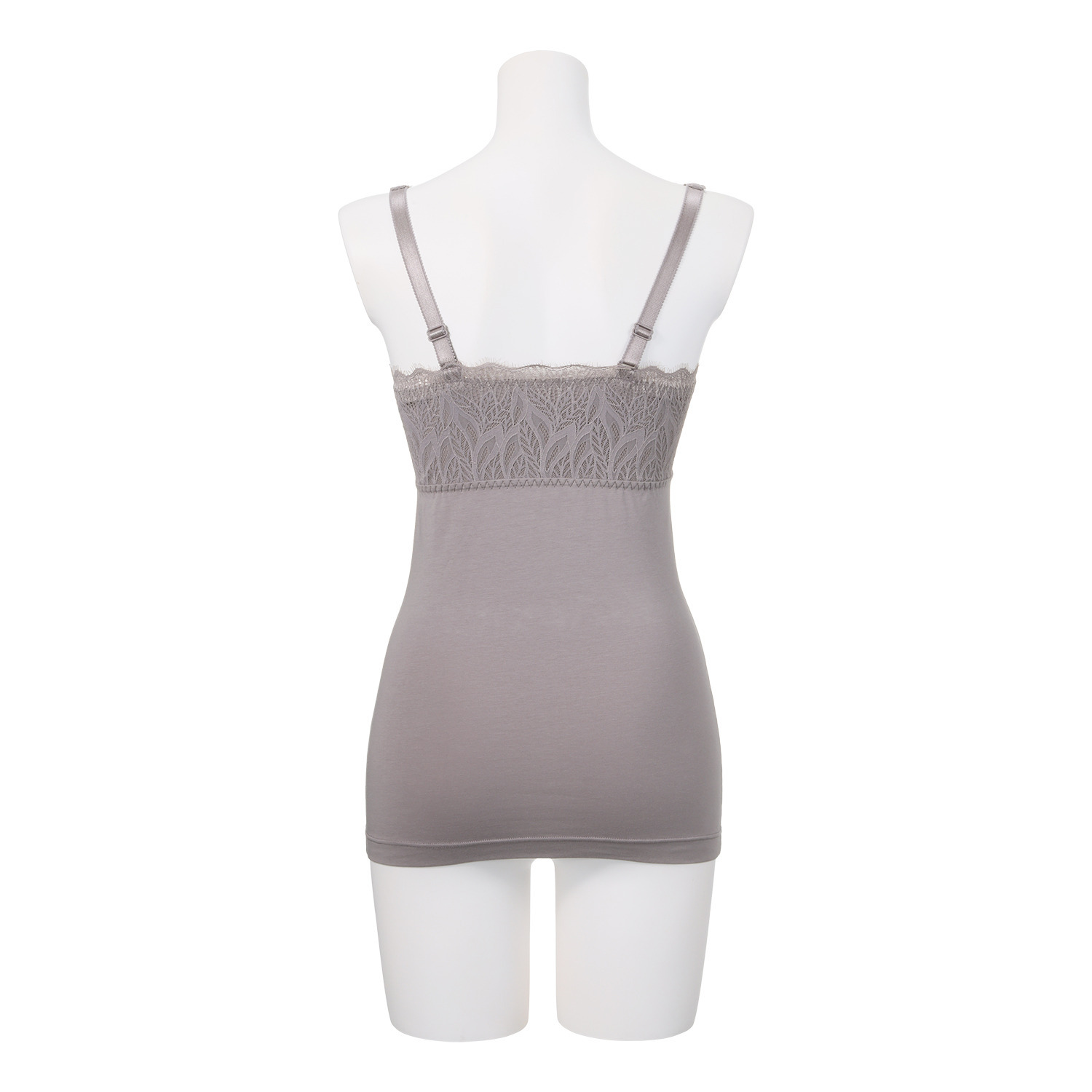 ヘ・エラ 抗菌防臭 上質ファインコットン使用 レーシー カップ付キャミソール ２枚セット