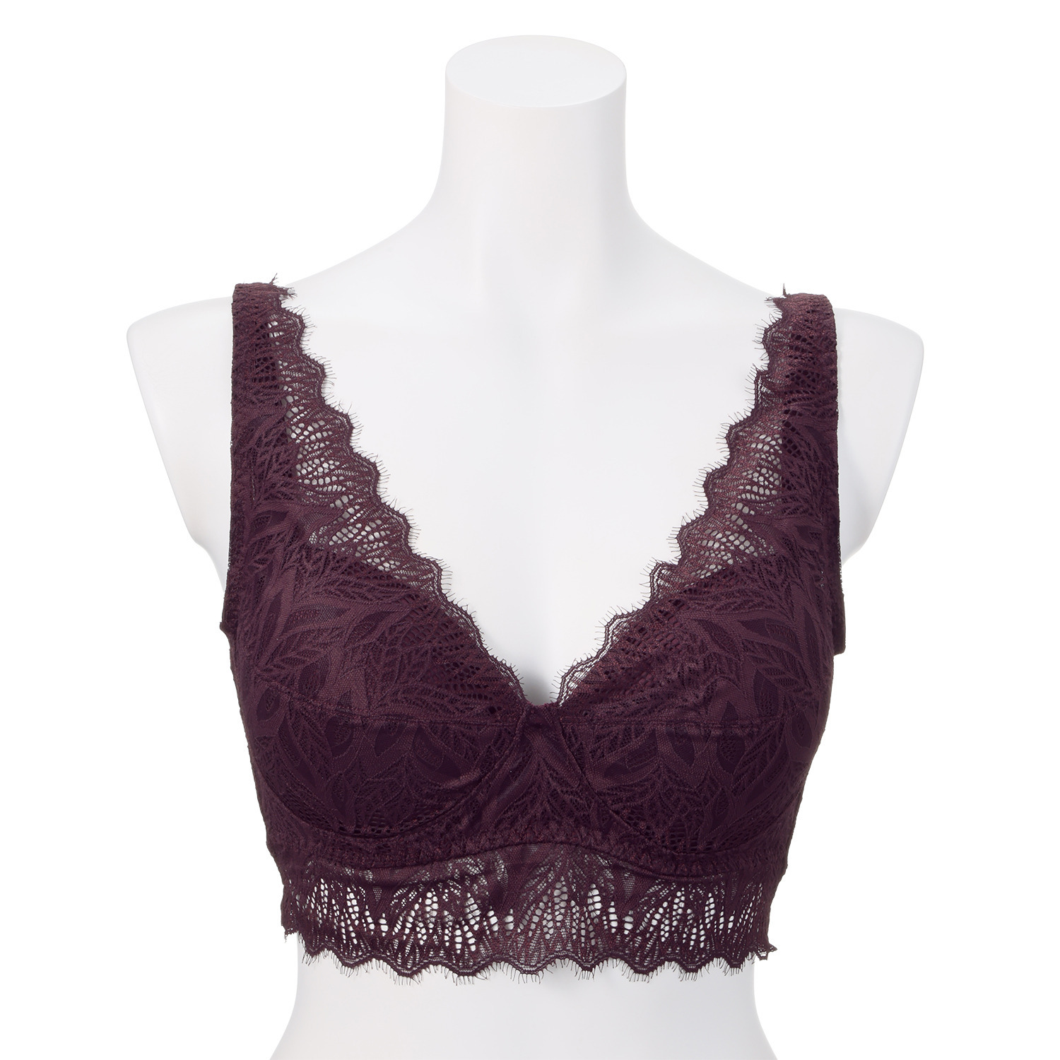 ヘ・エラ 抗菌防臭 上質ファインコットン使用 レーシーノンワイヤーブラ ２枚セット