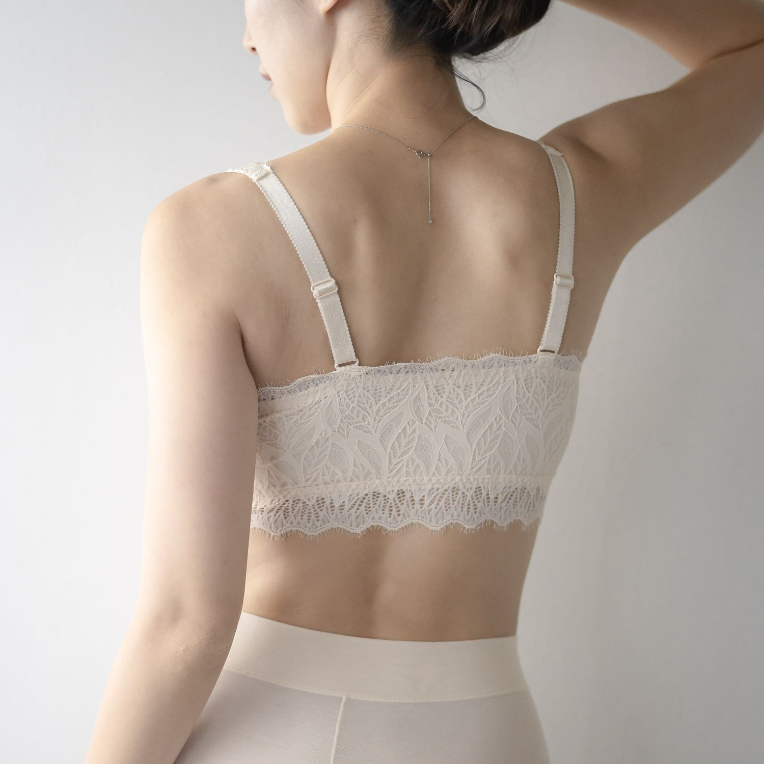 ヘ・エラ 抗菌防臭 上質ファインコットン使用 レーシーノンワイヤーブラ ２枚セット