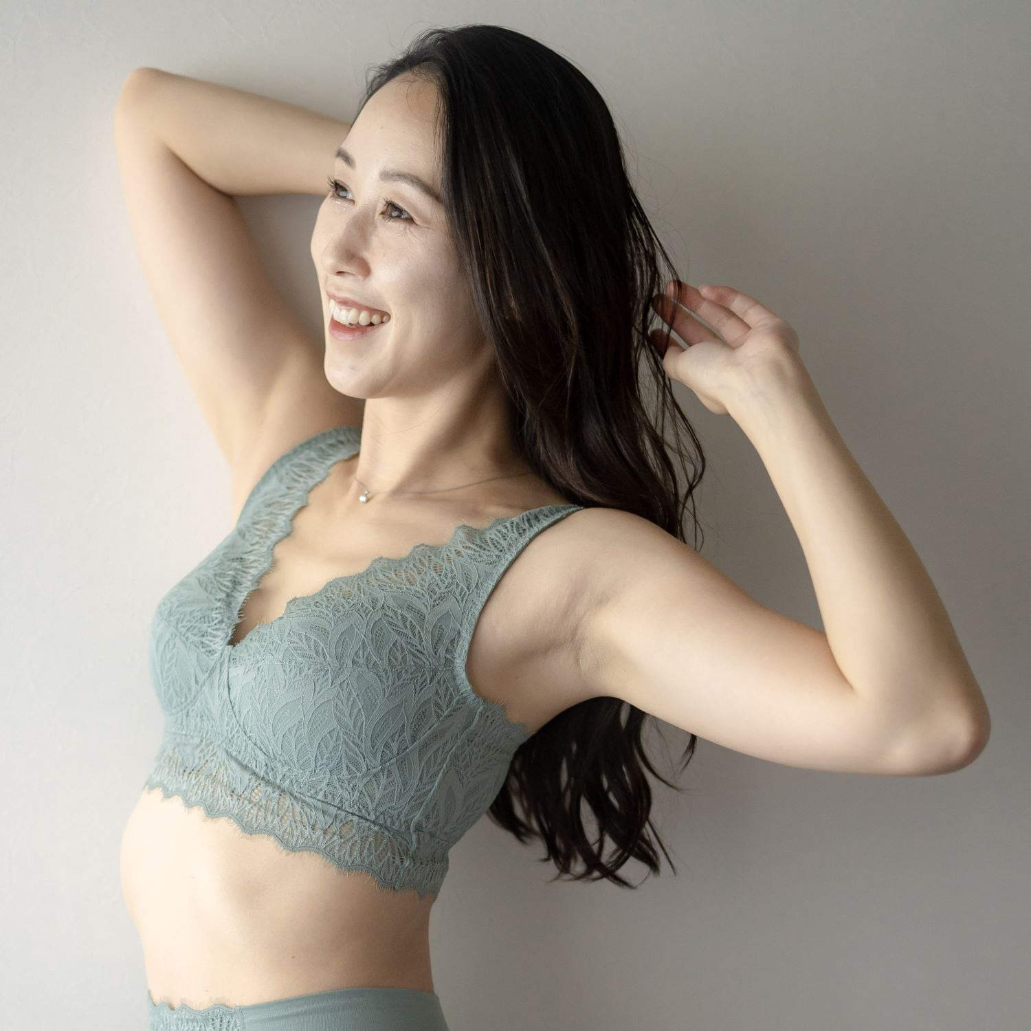 ヘ・エラ 抗菌防臭 上質ファインコットン使用 レーシーノンワイヤーブラ ２枚セット