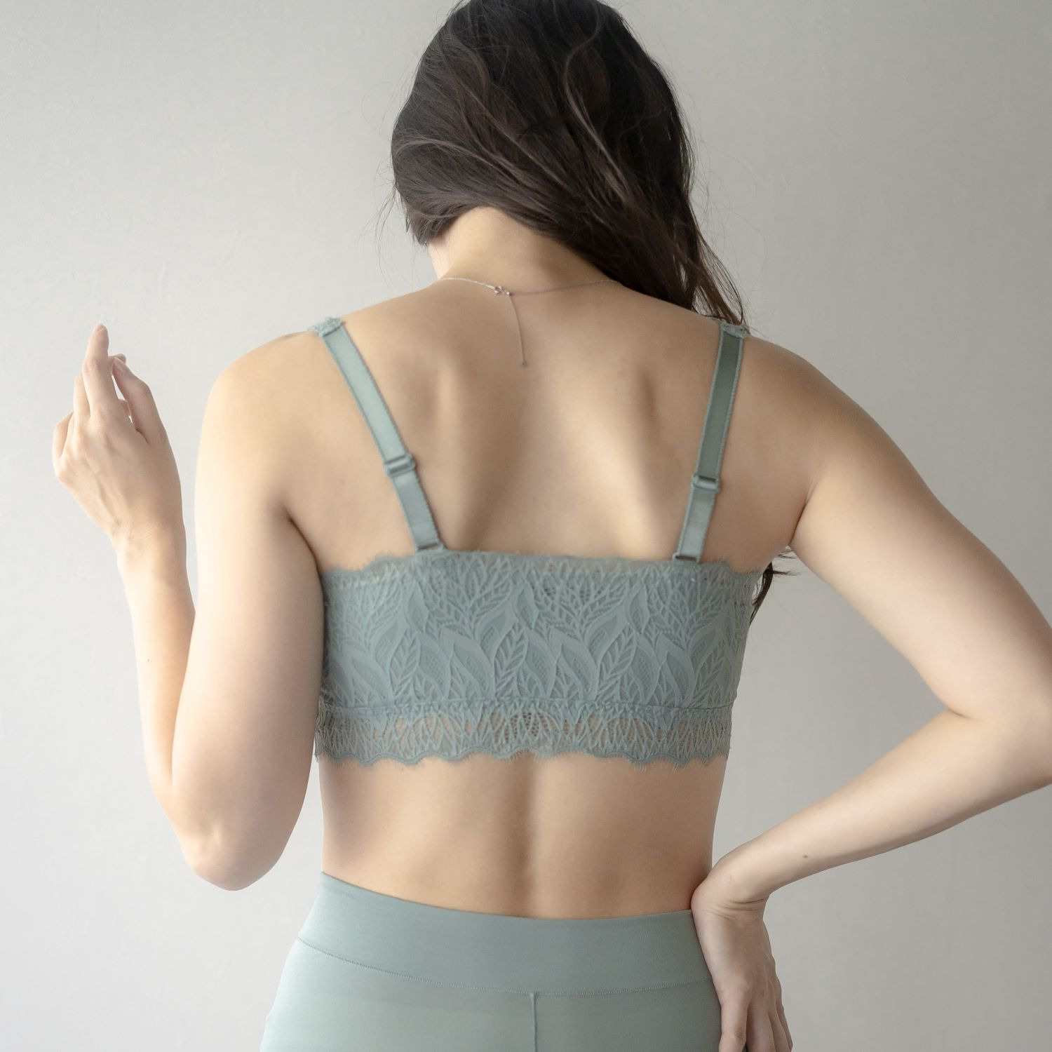 ヘ・エラ 抗菌防臭 上質ファインコットン使用 レーシーノンワイヤーブラ ２枚セット