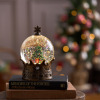 ライトアップで きらきら光る スノーイング アンティーク調 ボール型ライト