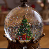 ライトアップで きらきら光る スノーイング アンティーク調 ボール型ライト