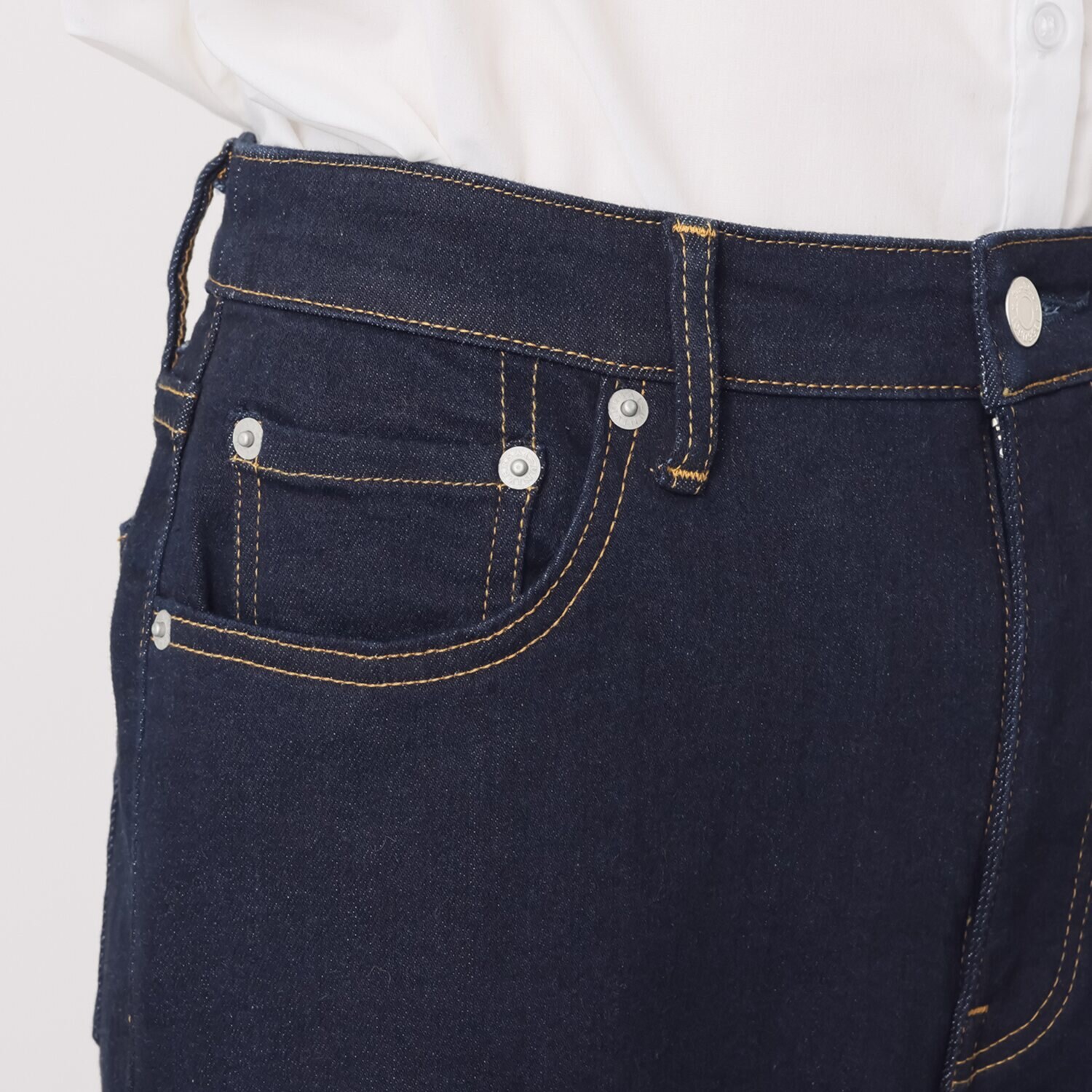 シュガーデプト 針布起毛 美脚ワイドジーンズ