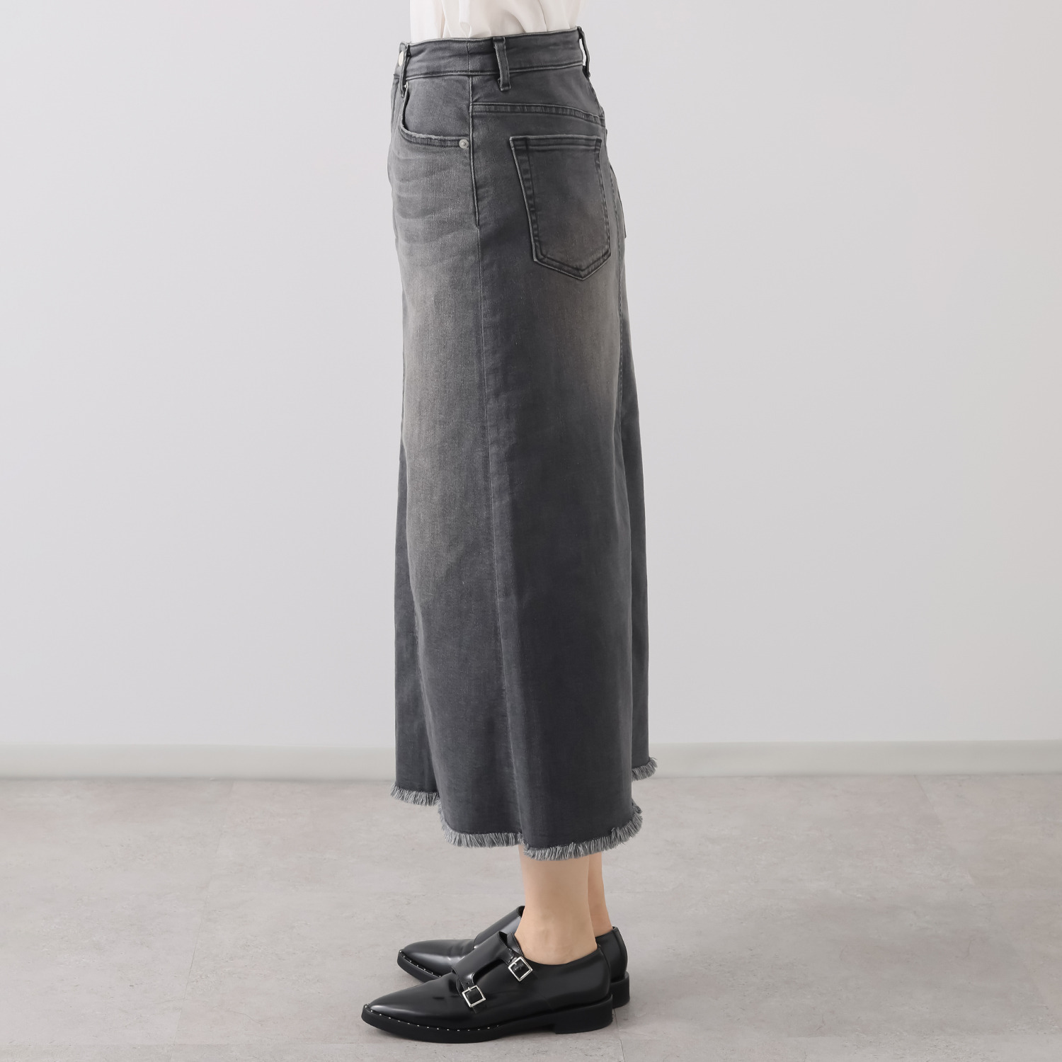 シュガーデプト 針布起毛 美脚パネルデザイン スカート