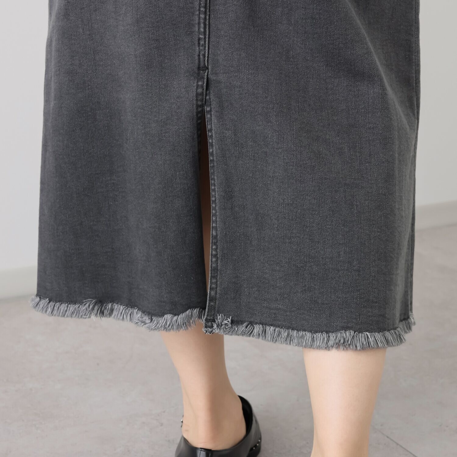 シュガーデプト 針布起毛 美脚パネルデザイン スカート