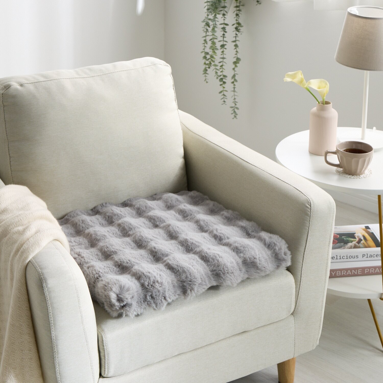 ソファーの座面に敷いて 快適な座り心地復活！ ふわふわファータッチ 復活ソファーシート ＜１人掛用＞