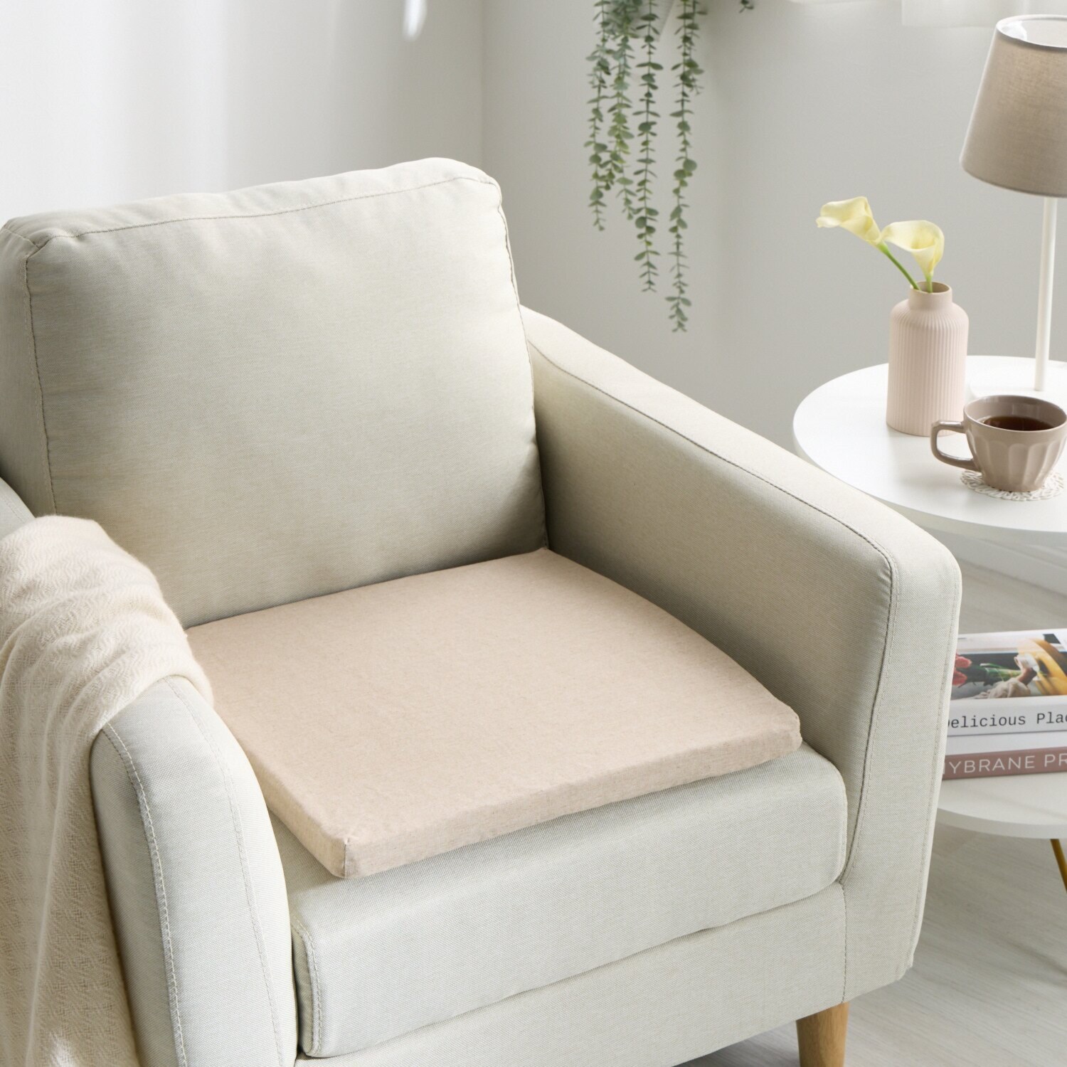 ソファーの座面に敷いて 快適な座り心地復活！ ふわふわファータッチ 復活ソファーシート ＜１人掛用＞