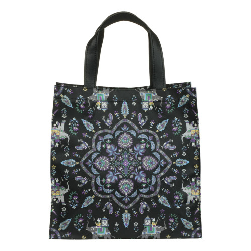 ＜ショップチャンネル＞ シルクロードクラブ パネルプリント ハンドバッグ