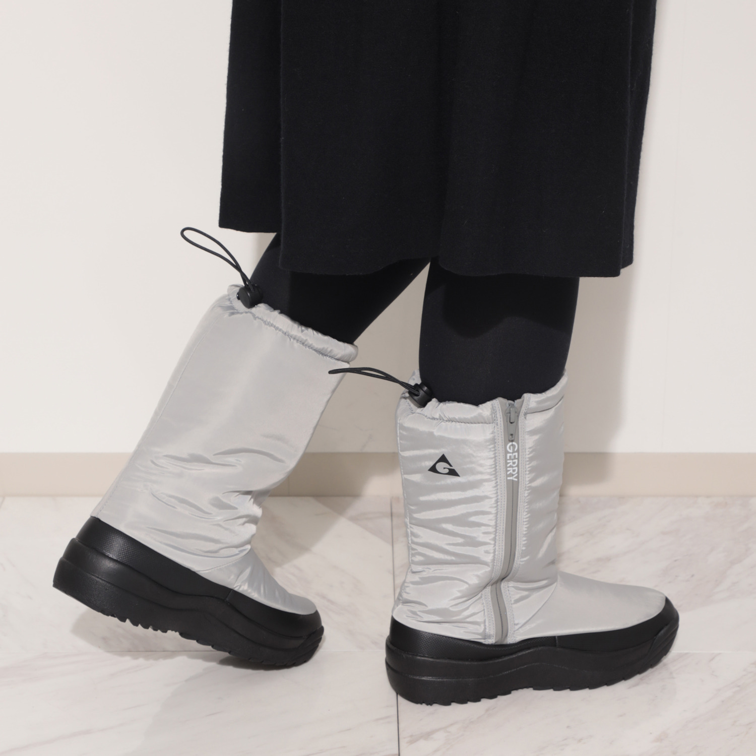 ＧＥＲＲＹ 防水・はっ水 ファスナーで履きやすい スパイク付ロングブーツ