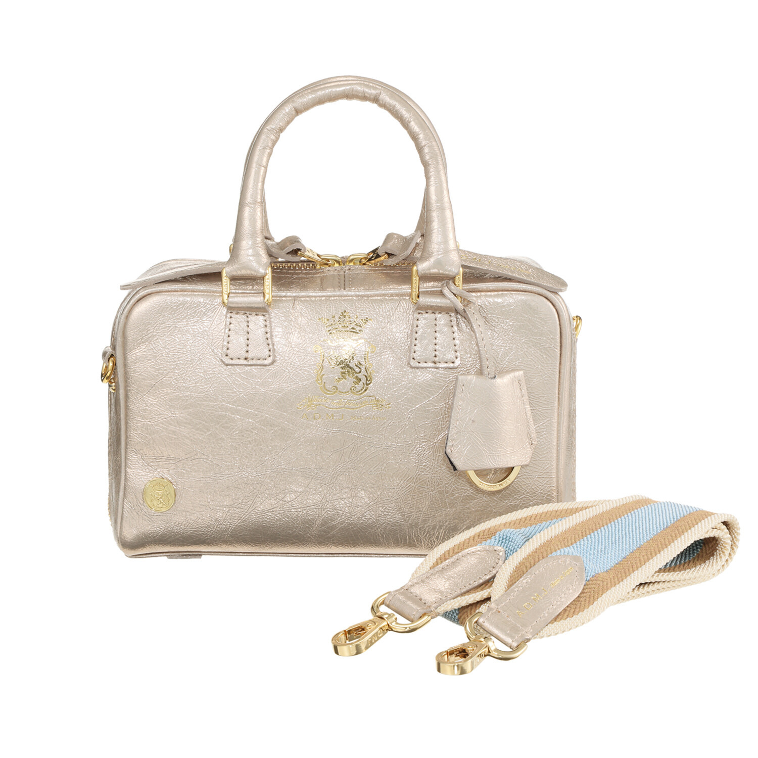 エーディーエムジェイ クラックメタル ２ウェイボストンバッグ ＜２０ｃｍ＞