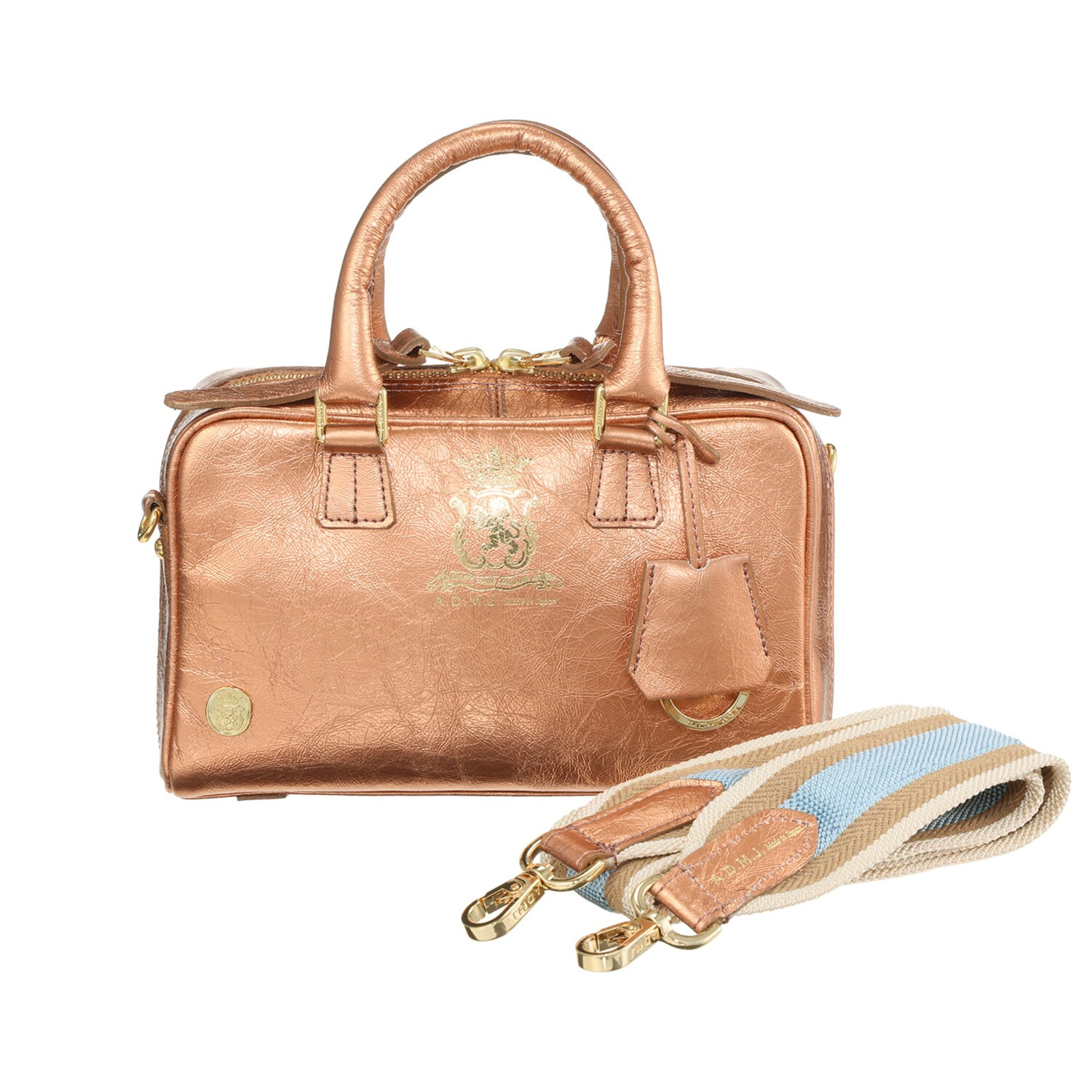 エーディーエムジェイ クラックメタル ２ウェイボストンバッグ ＜２０ｃｍ＞