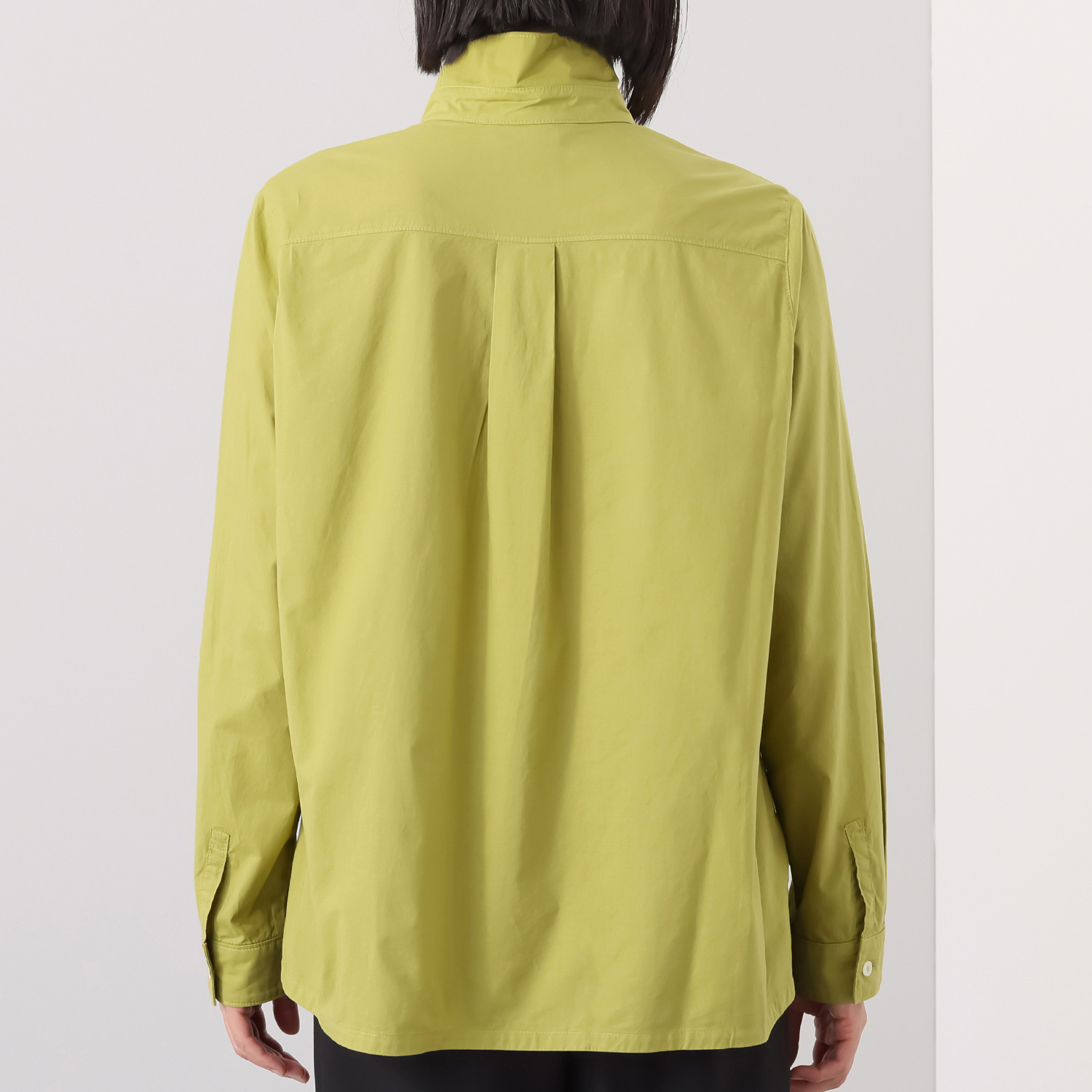 ヤッコマリカルド ローン サークルデザイン ピンタックシャツ