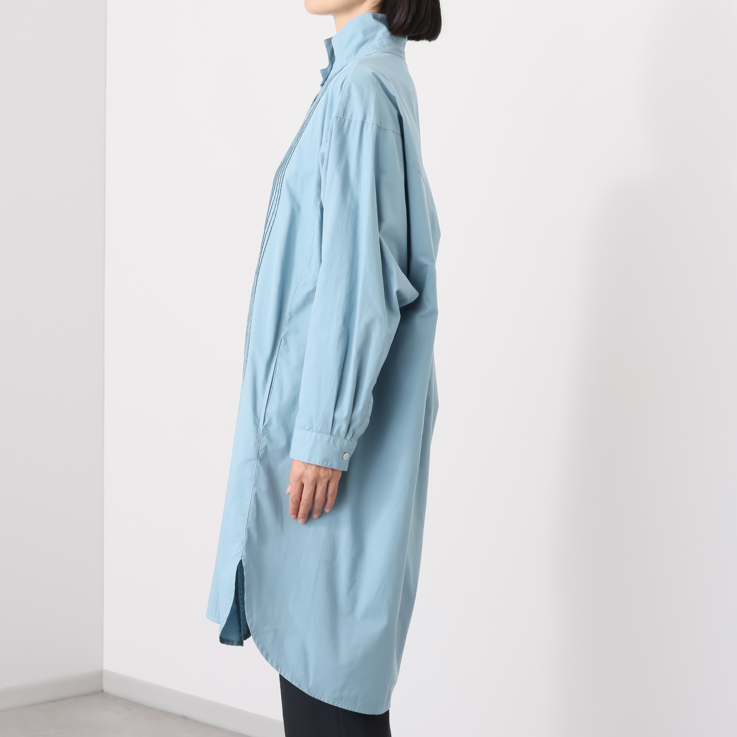 ヤッコマリカルド ローン×ブロード ロングチュニックシャツ