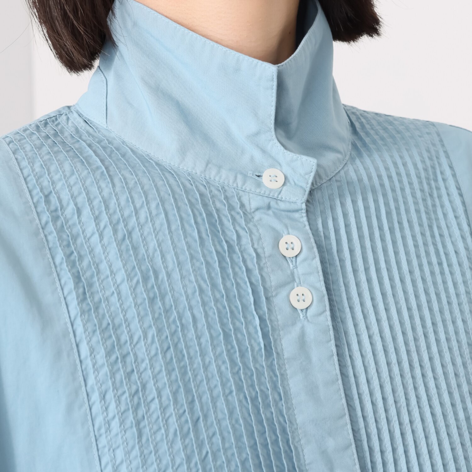 ヤッコマリカルド ローン×ブロード ロングチュニックシャツ