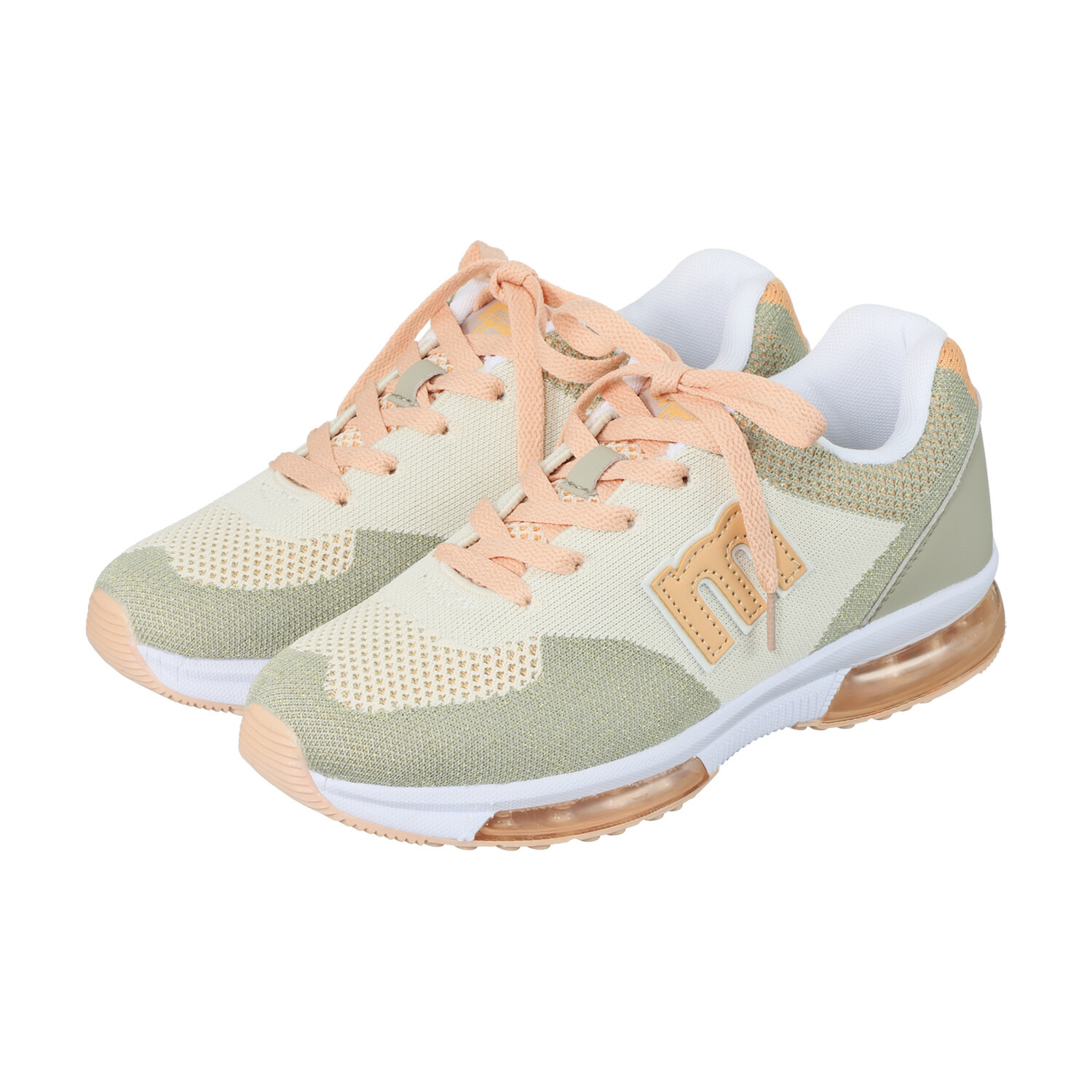 モズ コンビアクセント ダブルのエア入りソール 軽量ニットスニーカー 