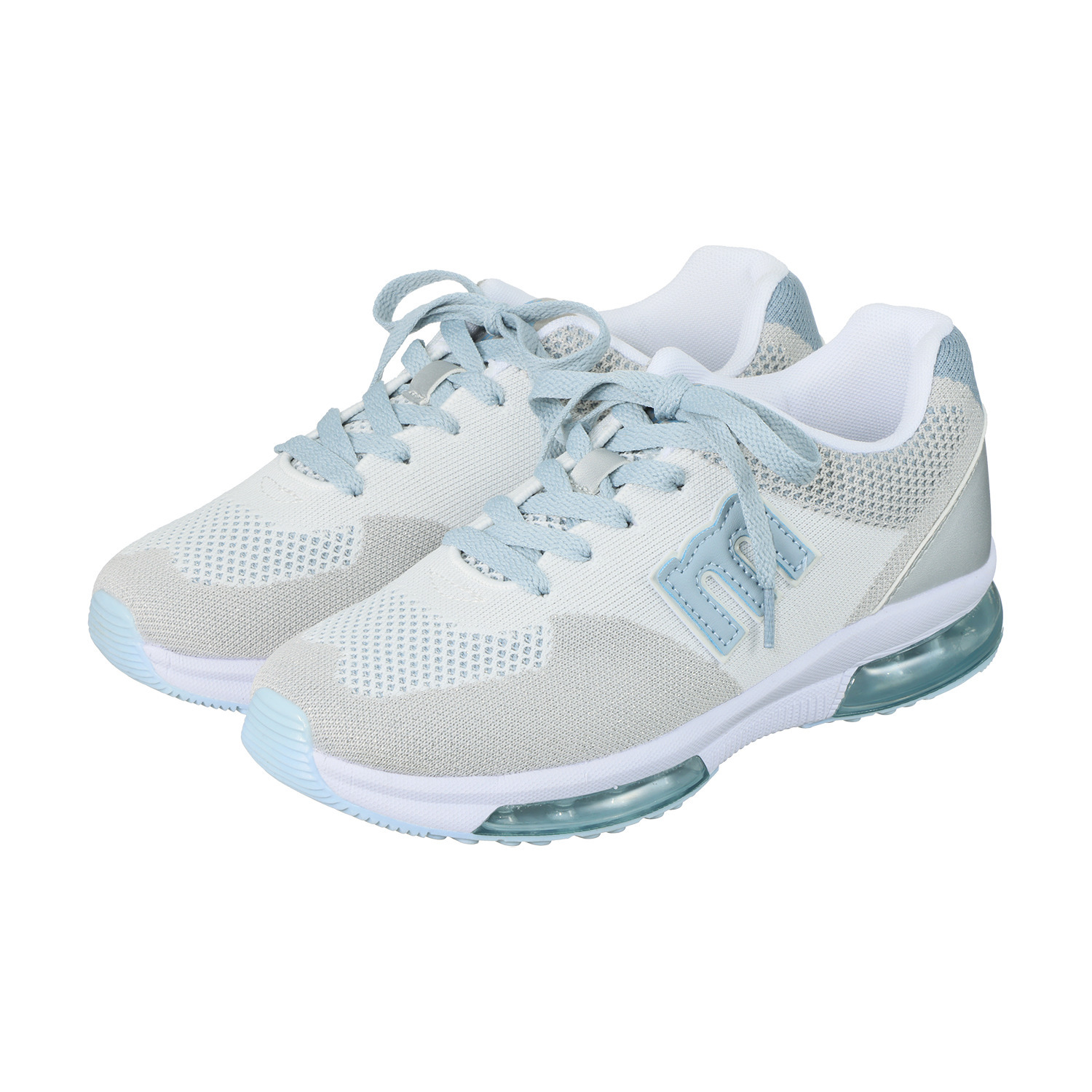 モズ コンビアクセント ダブルのエア入りソール 軽量ニットスニーカー 