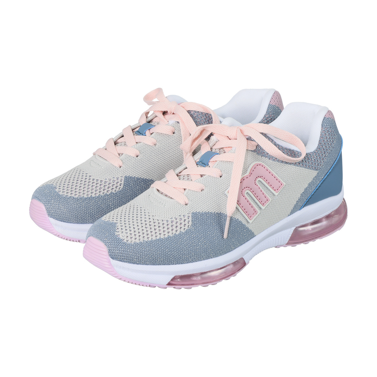 モズ コンビアクセント ダブルのエア入りソール 軽量ニットスニーカー 