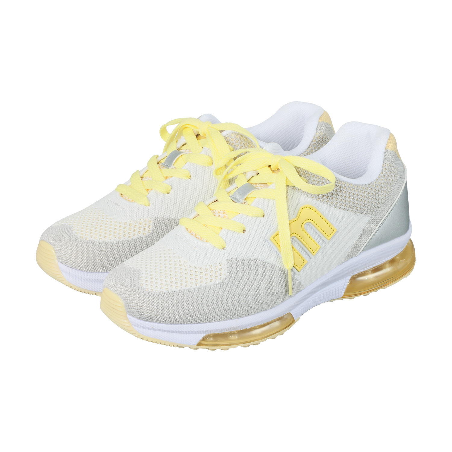 モズ コンビアクセント ダブルのエア入りソール 軽量ニットスニーカー 