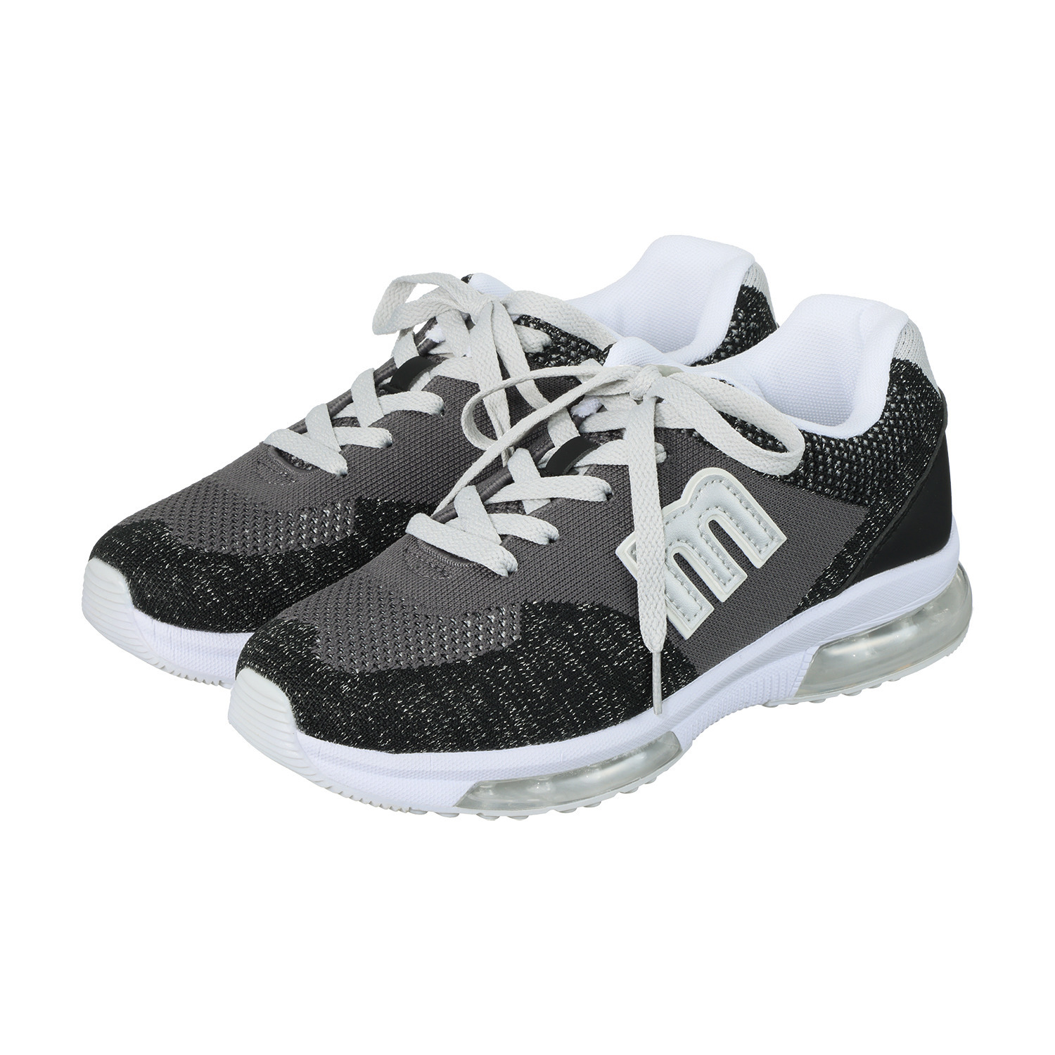 モズ コンビアクセント ダブルのエア入りソール 軽量ニットスニーカー 