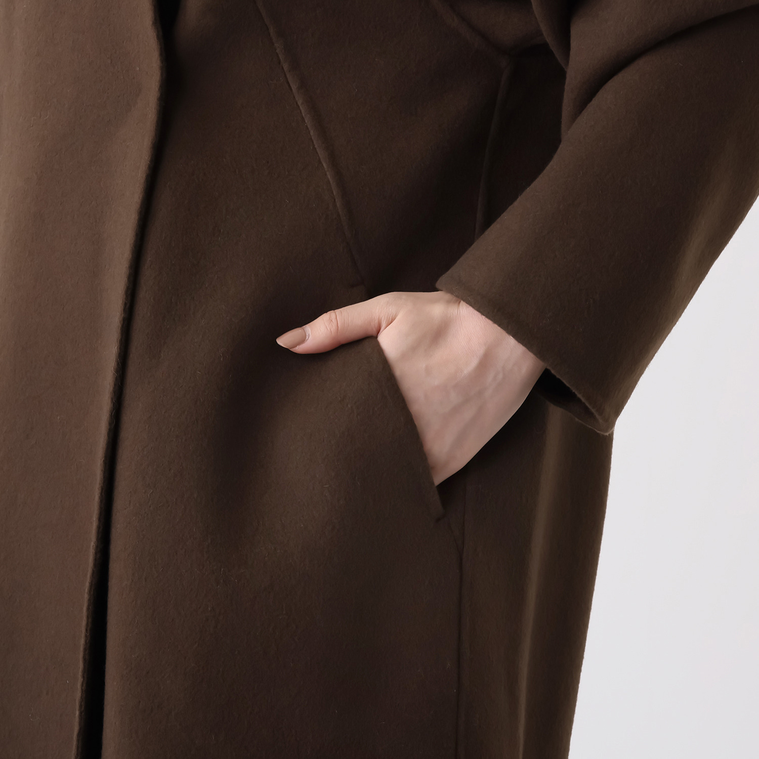 メリオン イタリア・マンテコ社製 生地使用 ダブルフェイス フーディーコート