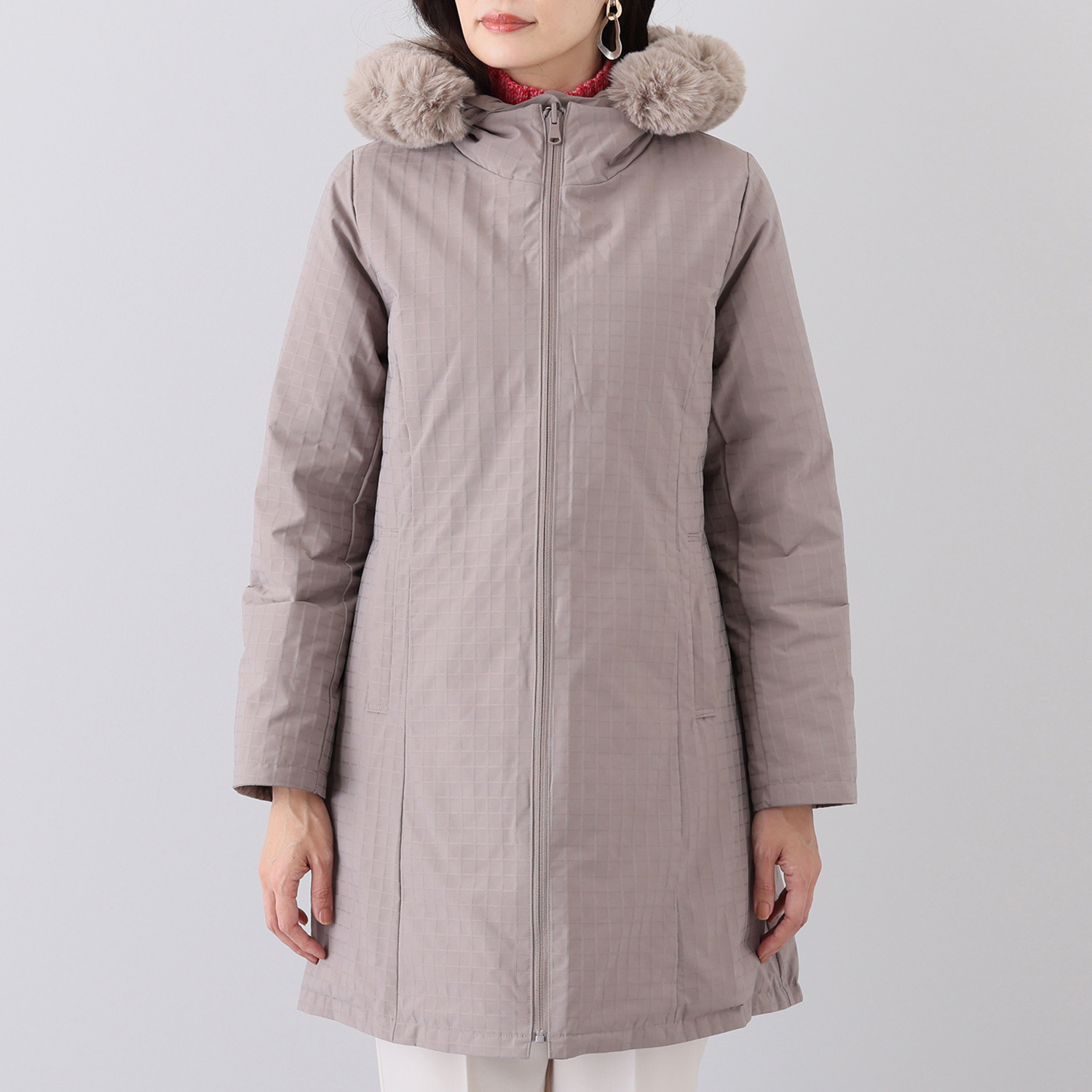 メルヴェイユ　ヴァント エコファー付 軽量リバーシブル フードダウンコート