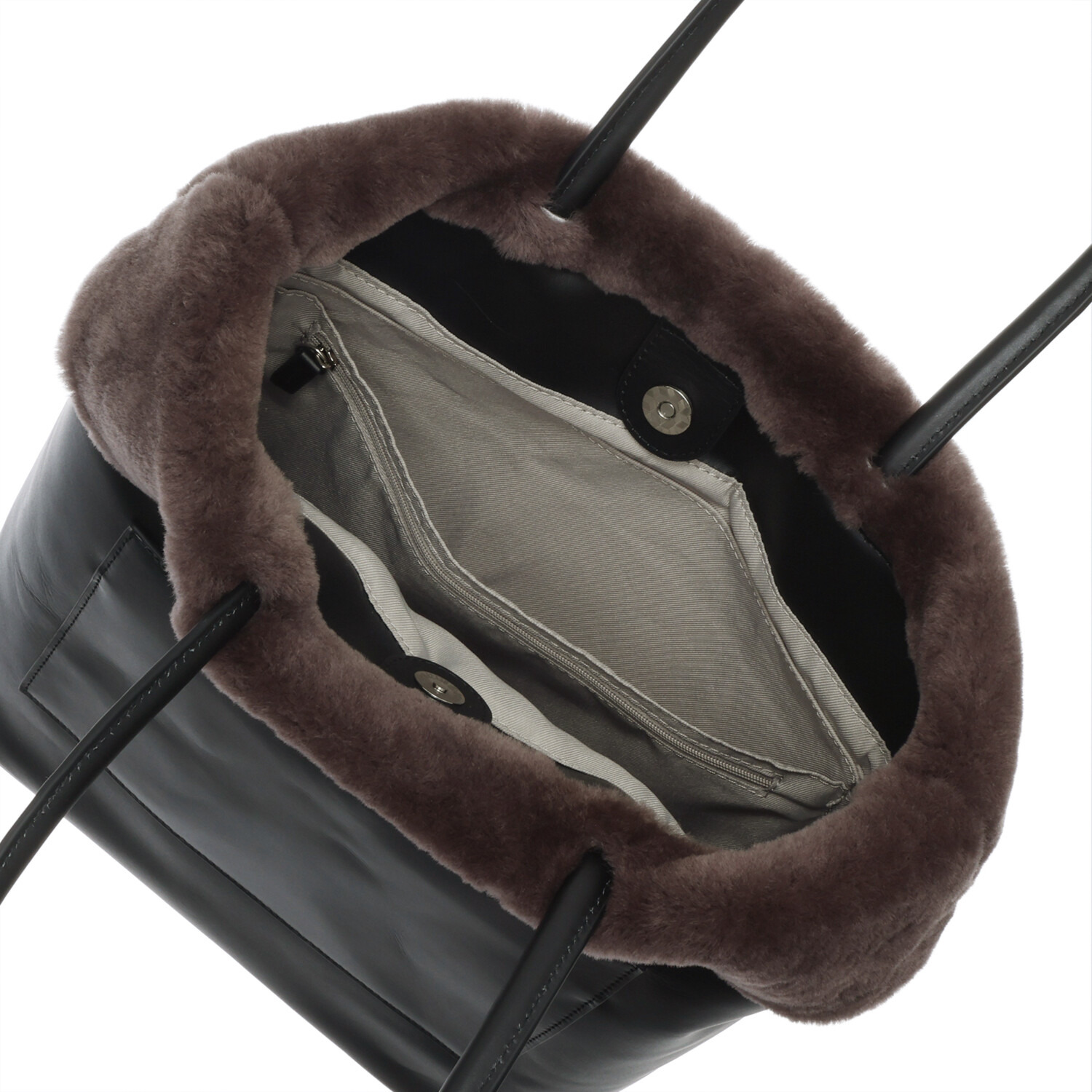 オリタタ 牛革×ムートン トートバッグ