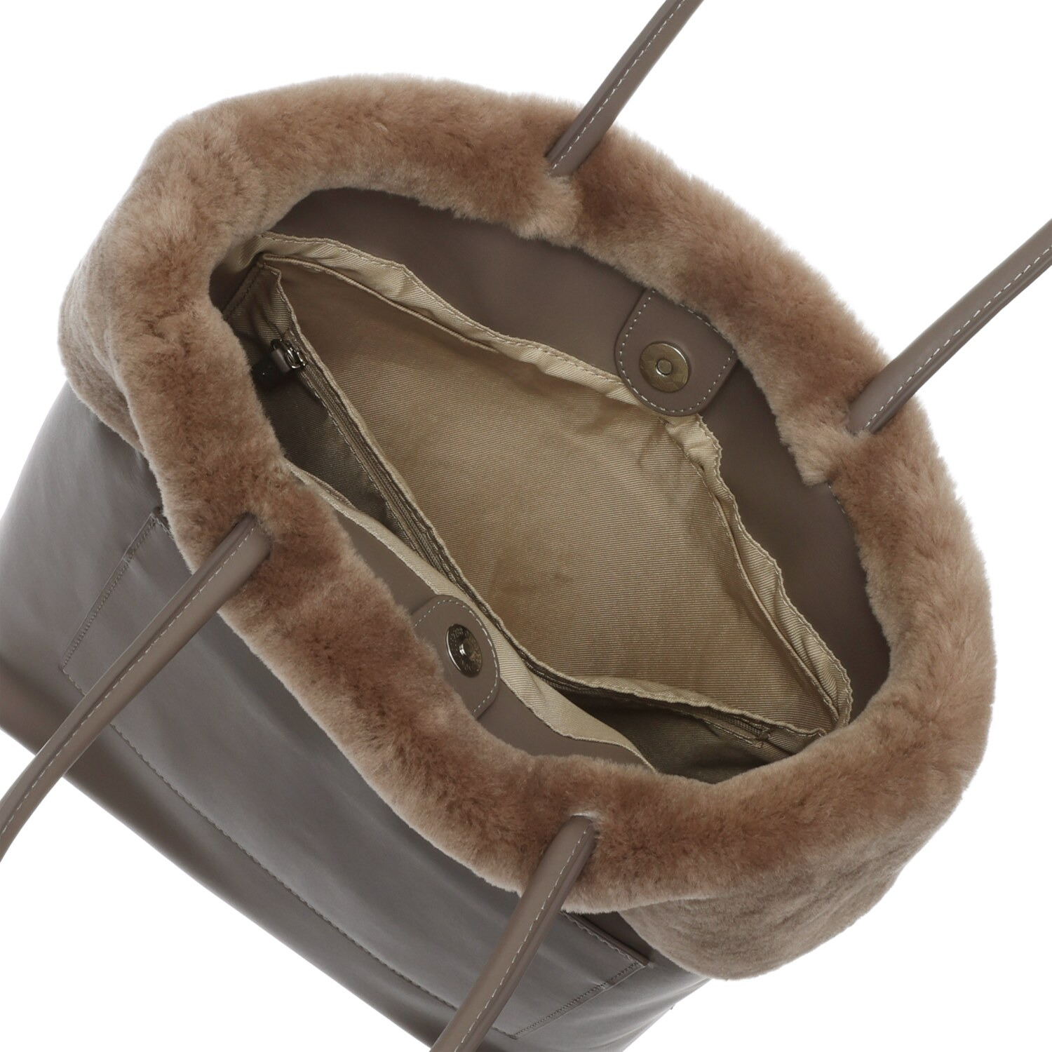 オリタタ 牛革×ムートン トートバッグ