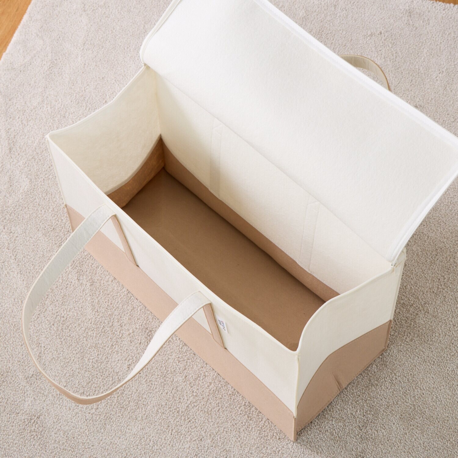 おしゃれなデザインで 便利に収納 トートデザイン収納ケース ＜バッグタイプ２個組＞