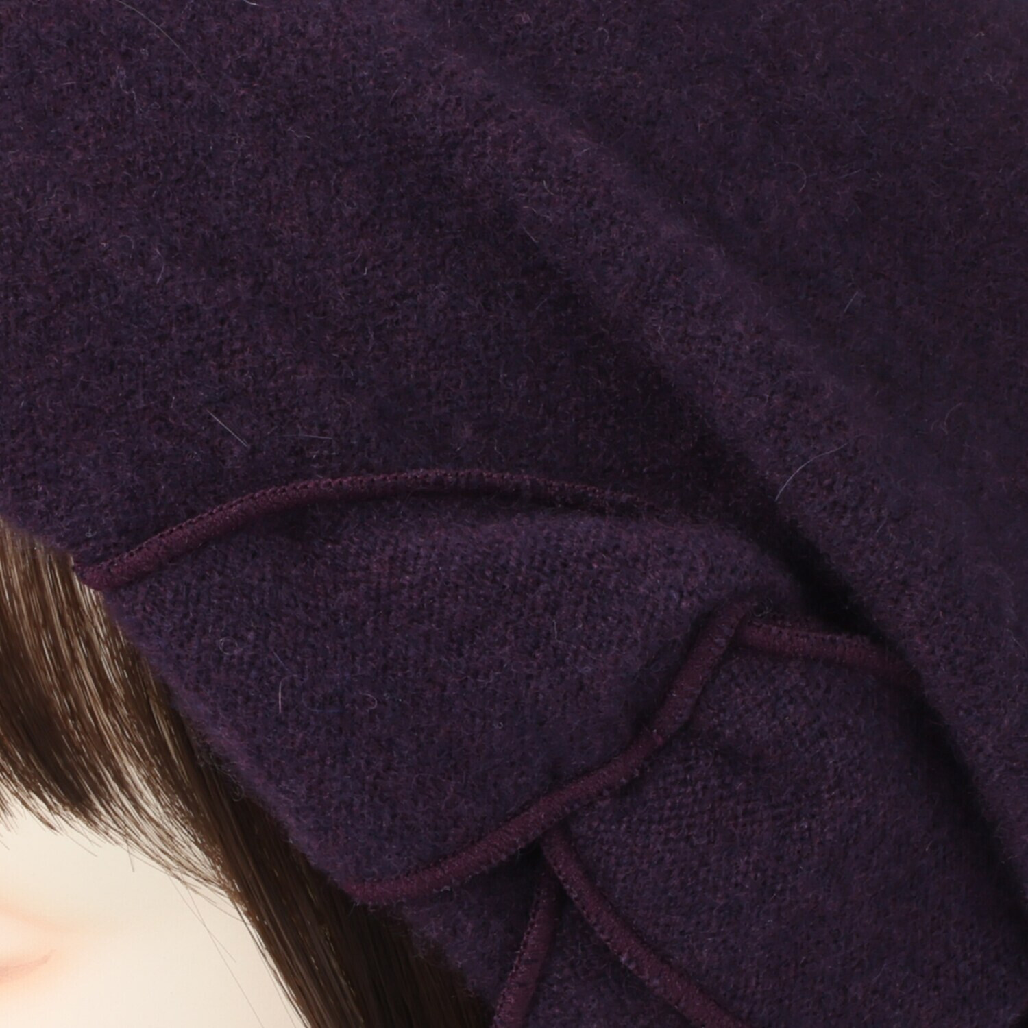 マキシン ベビーカシミヤ１００％ フード型ニット帽