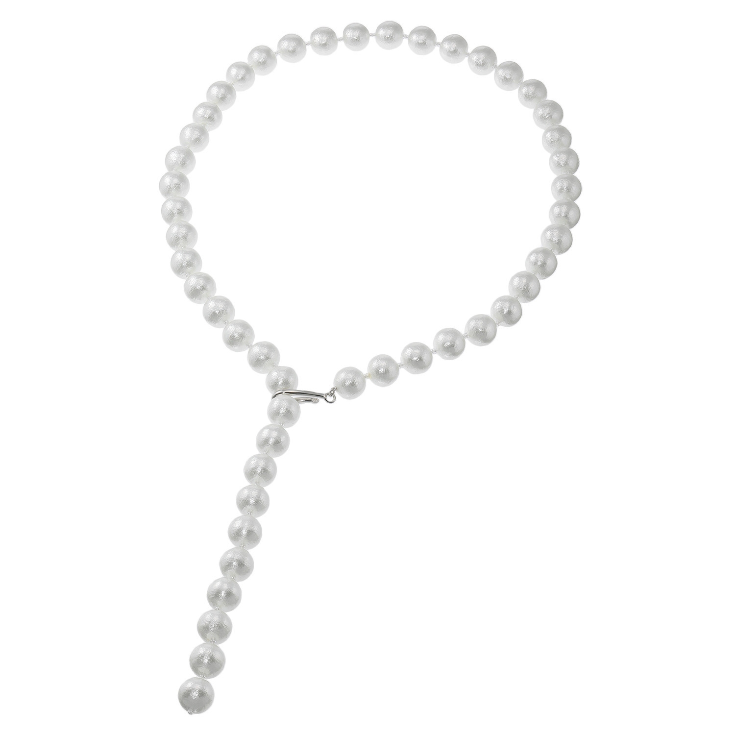 フィールコットンパール コットンパール フックタイプ ロングネックレス