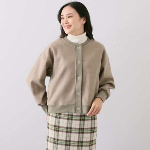 ＜ショップチャンネル＞ アリュメット 圧縮ウール調 ブルゾン