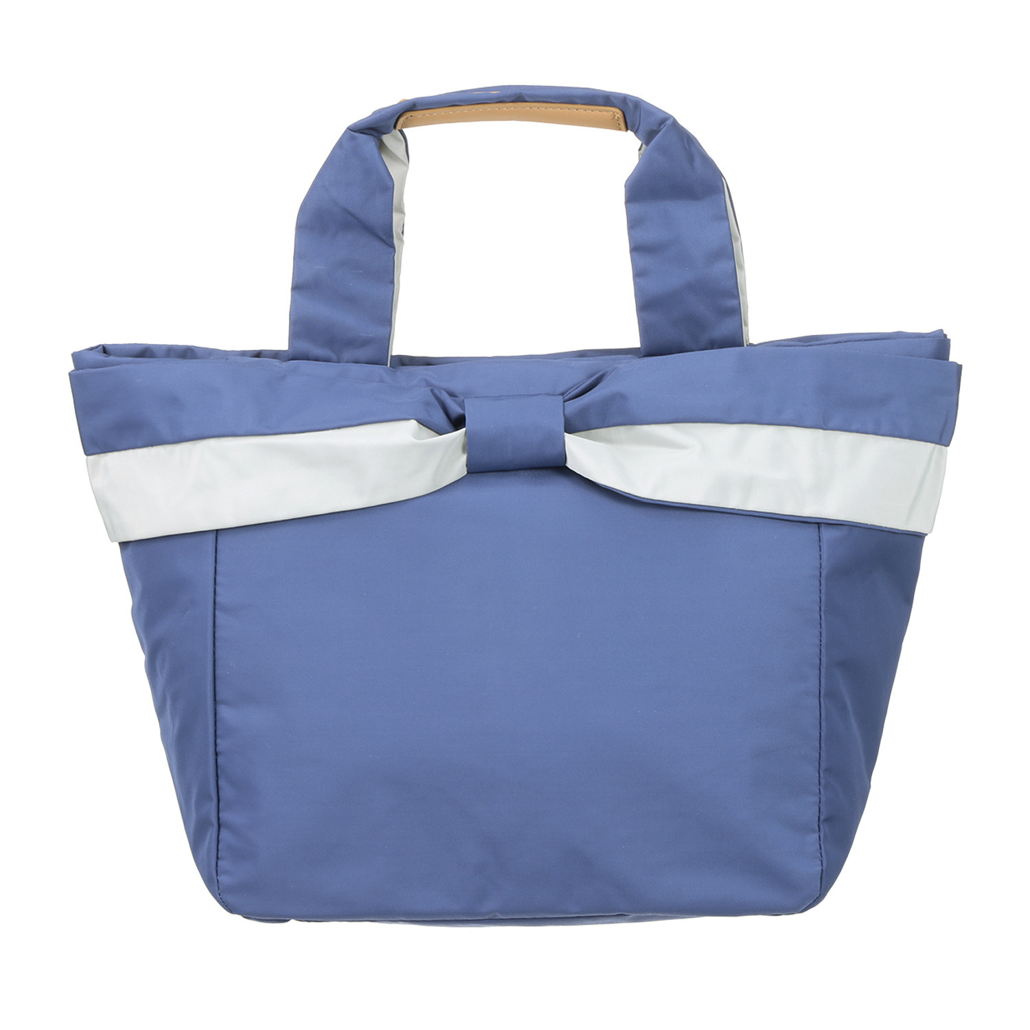 ラルジュ バイカラー 天ファスナー リボントートバッグ