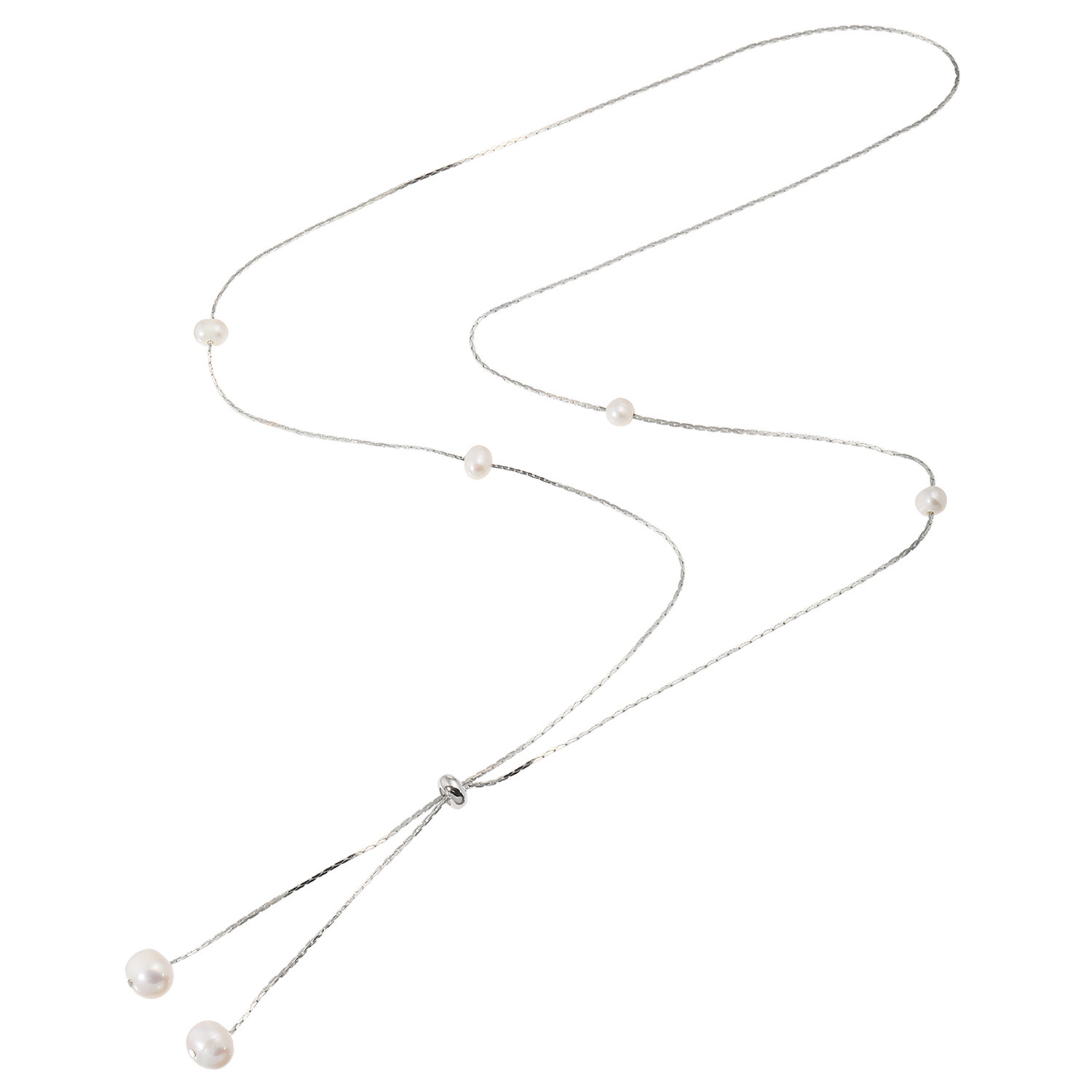 エアリーフェアリー 淡水パール エレガンスチェーン スレンダーモード スライドロングネックレス