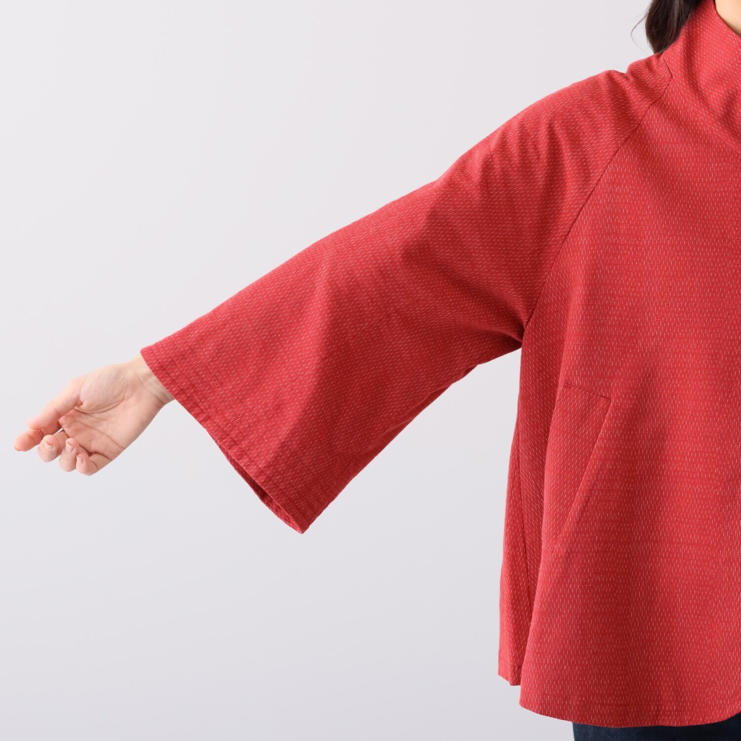 オカモト商店 ギエモン 久留米かすり 前開きジャケット