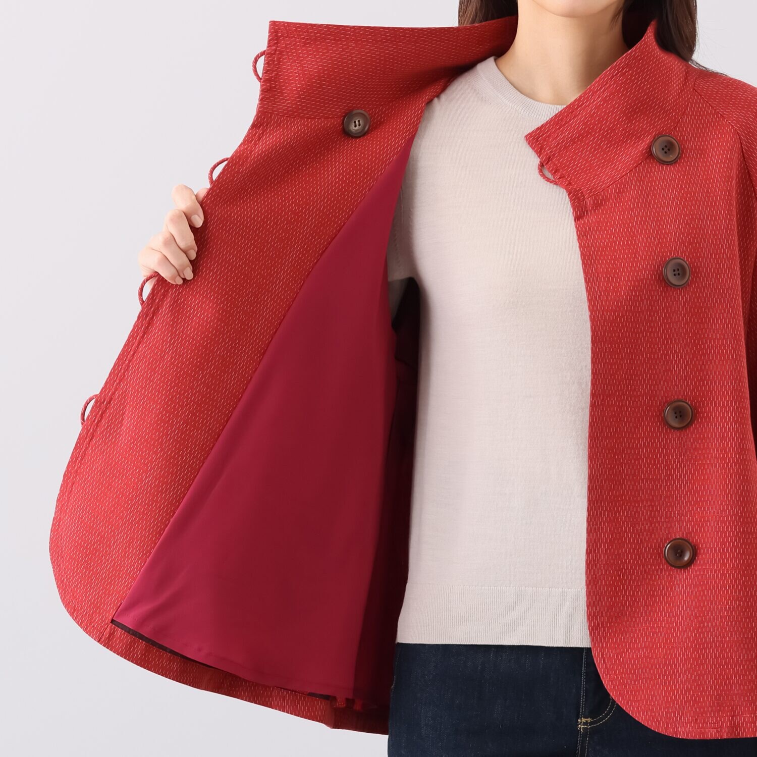 オカモト商店 ギエモン 久留米かすり 前開きジャケット