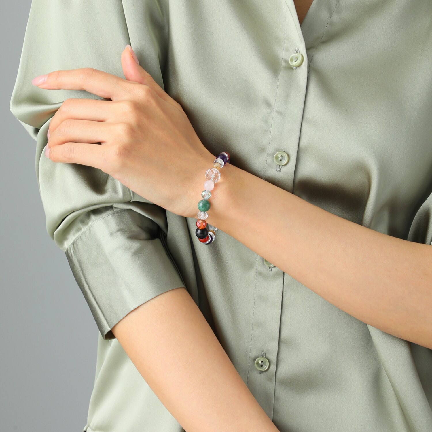 貴煌 マルチジェム イラスティック ブレスレット