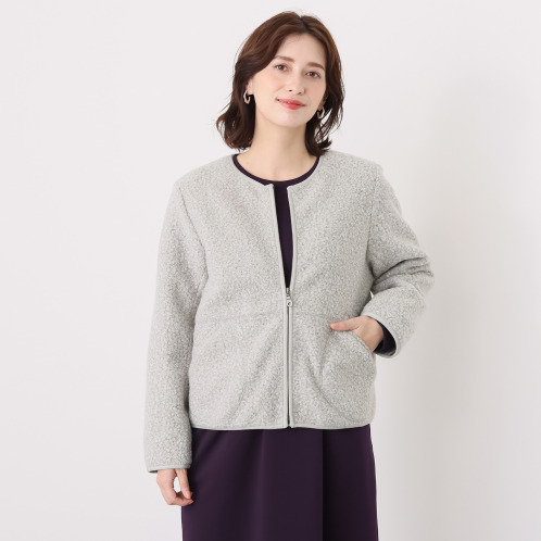 ＜ショップチャンネル＞ スタイル・ラヴィー コーディネイト力をアップ エコリングウール素材 パイピングアクセント ブルゾン