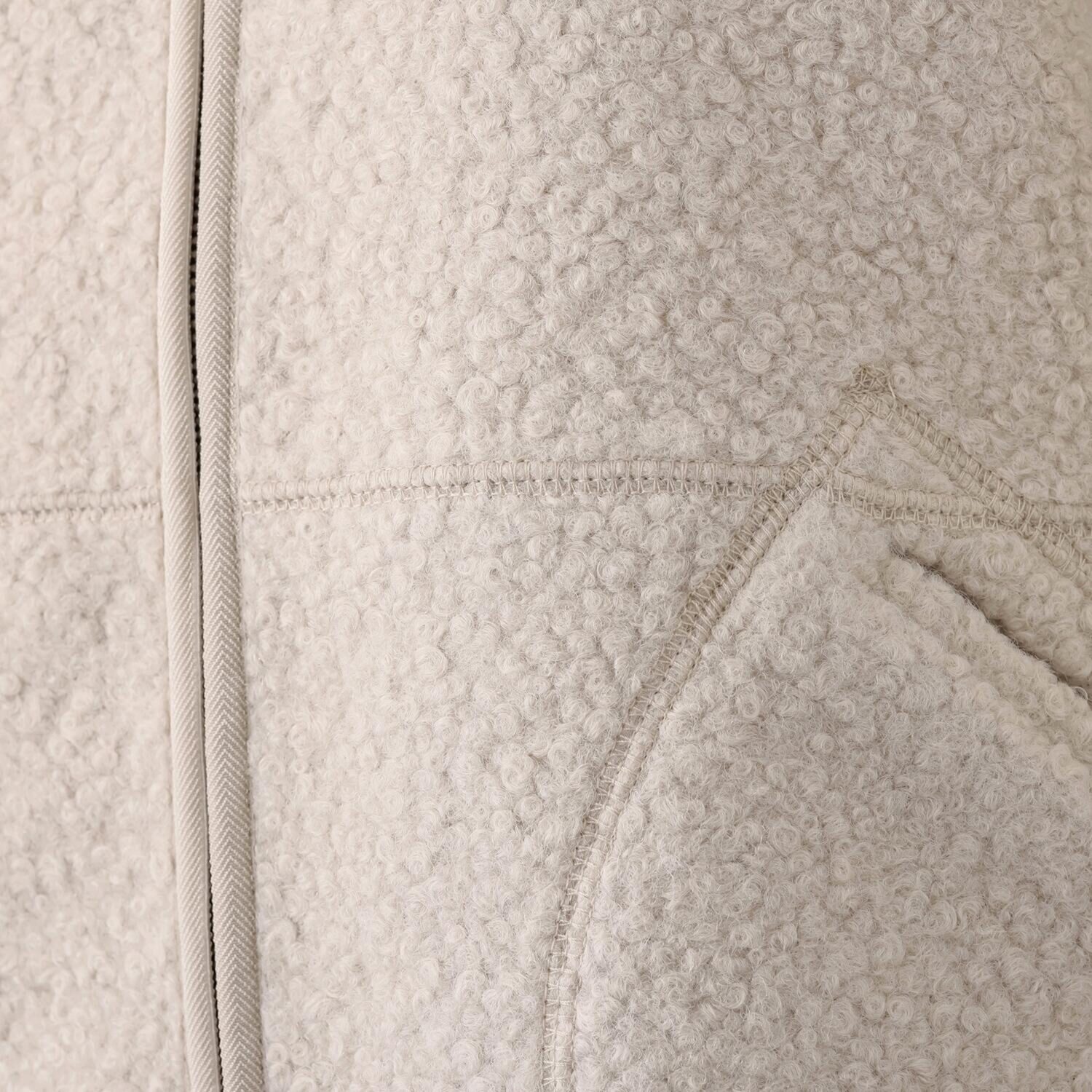 スタイル・ラヴィー コーディネイト力をアップ エコリングウール素材 パイピングアクセント ブルゾン