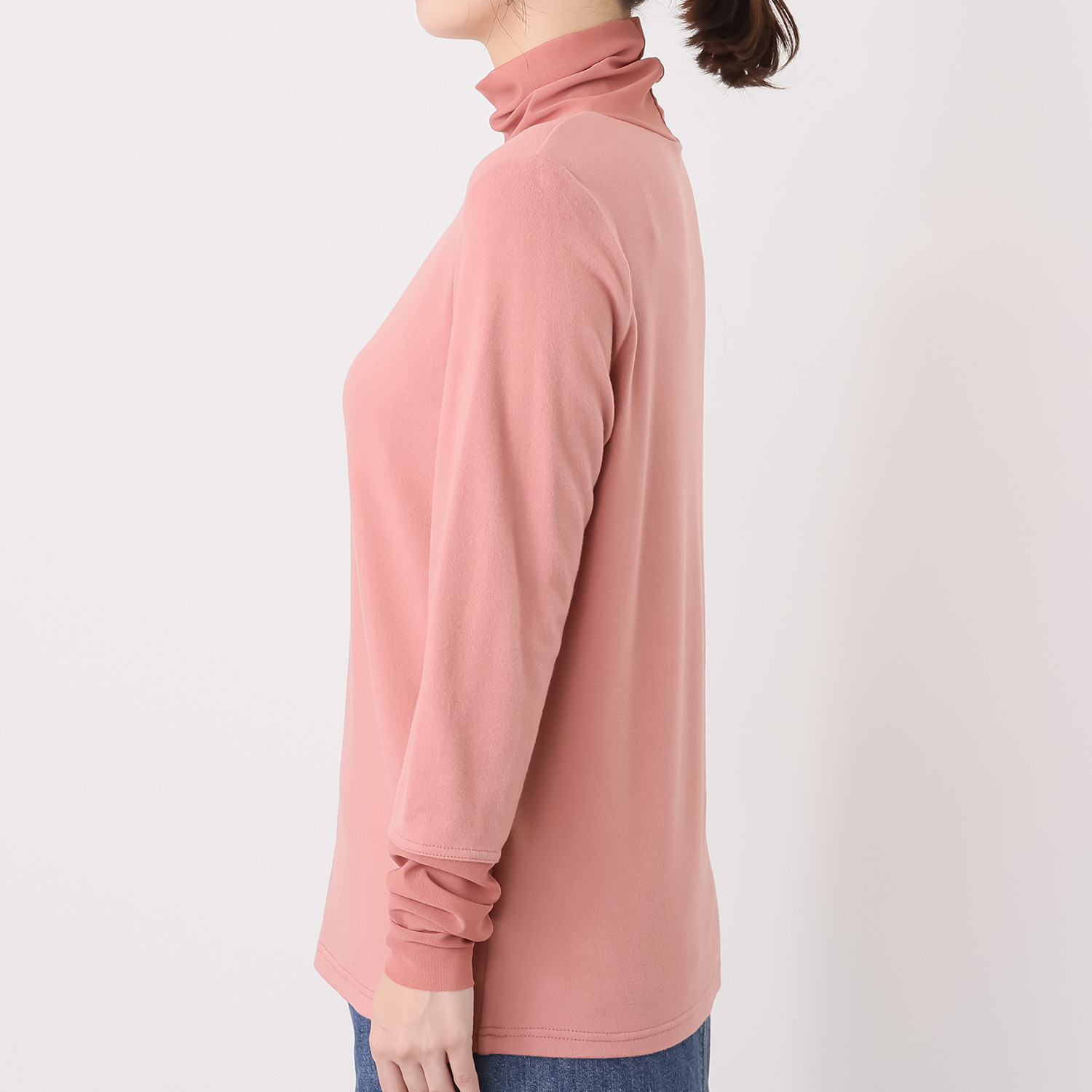 スタイル・ラヴィー ライト＆ウォーム新感覚！ 肌触り最高！ チュールアクセント なめらかプルオーバー